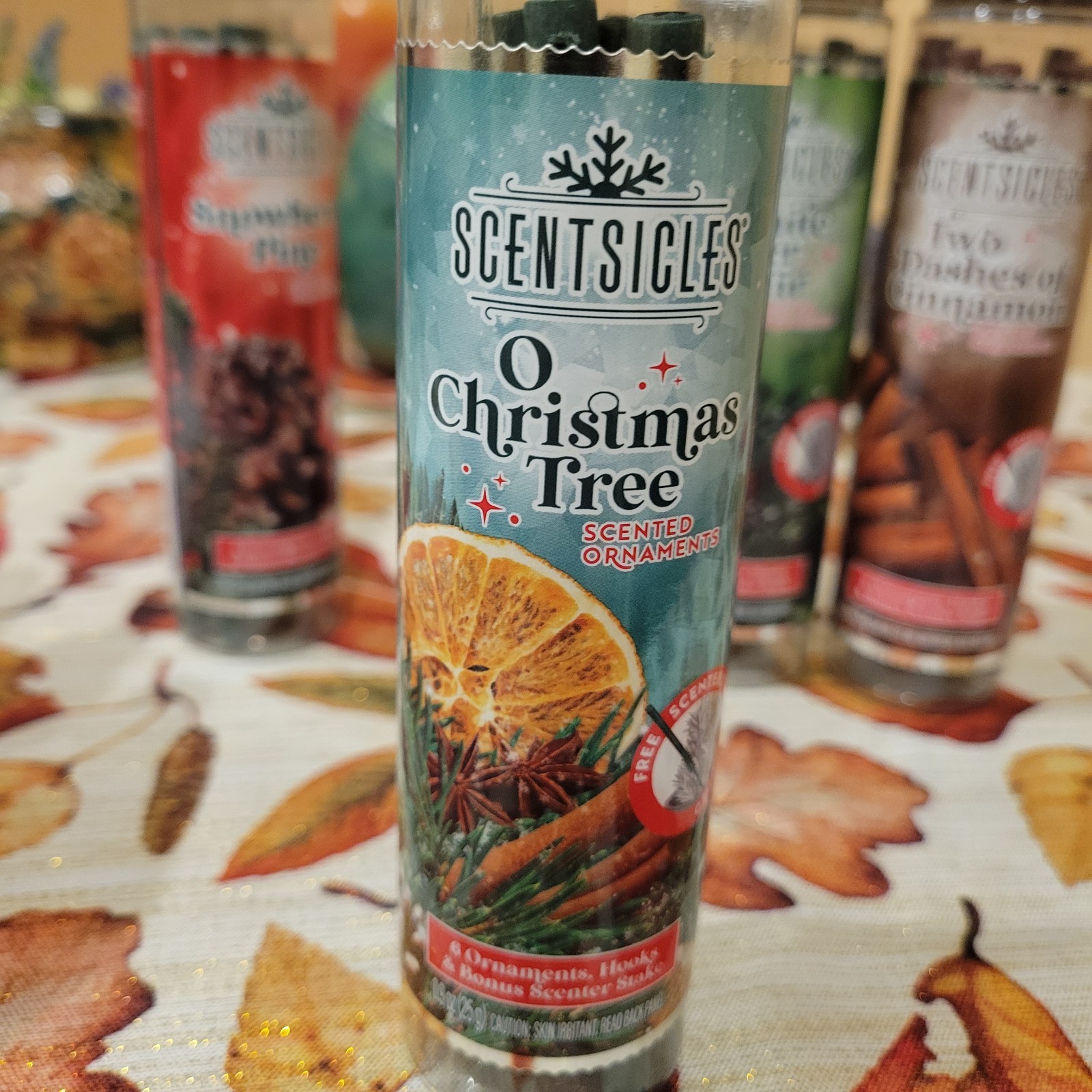 Scentsicles Scented Ornaments Spiced Pine Cones Scent 6 Count 4 Bottles 24 Total