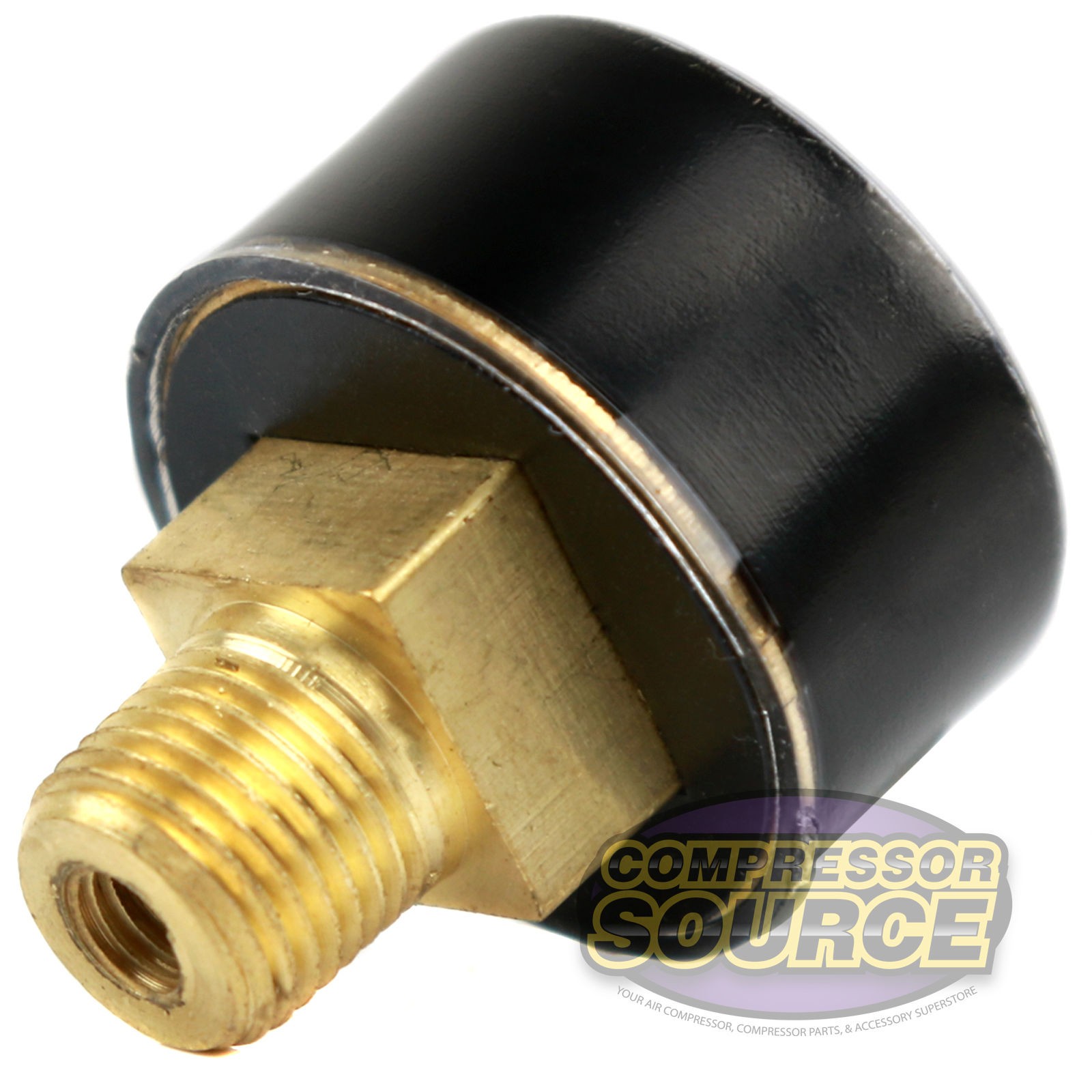 1/8" MNPT Mini/Micro Air Pressure Gauge 0-60 PSI 1" Face CBM Center Back Mount