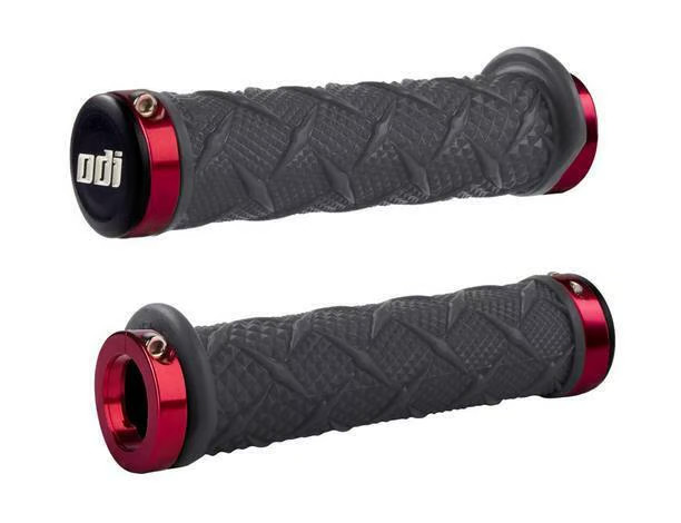 ODI ATV Xtreme Lock-On Grips - Graphite - Red Clamp ATV/UTV Snowmobile PWC