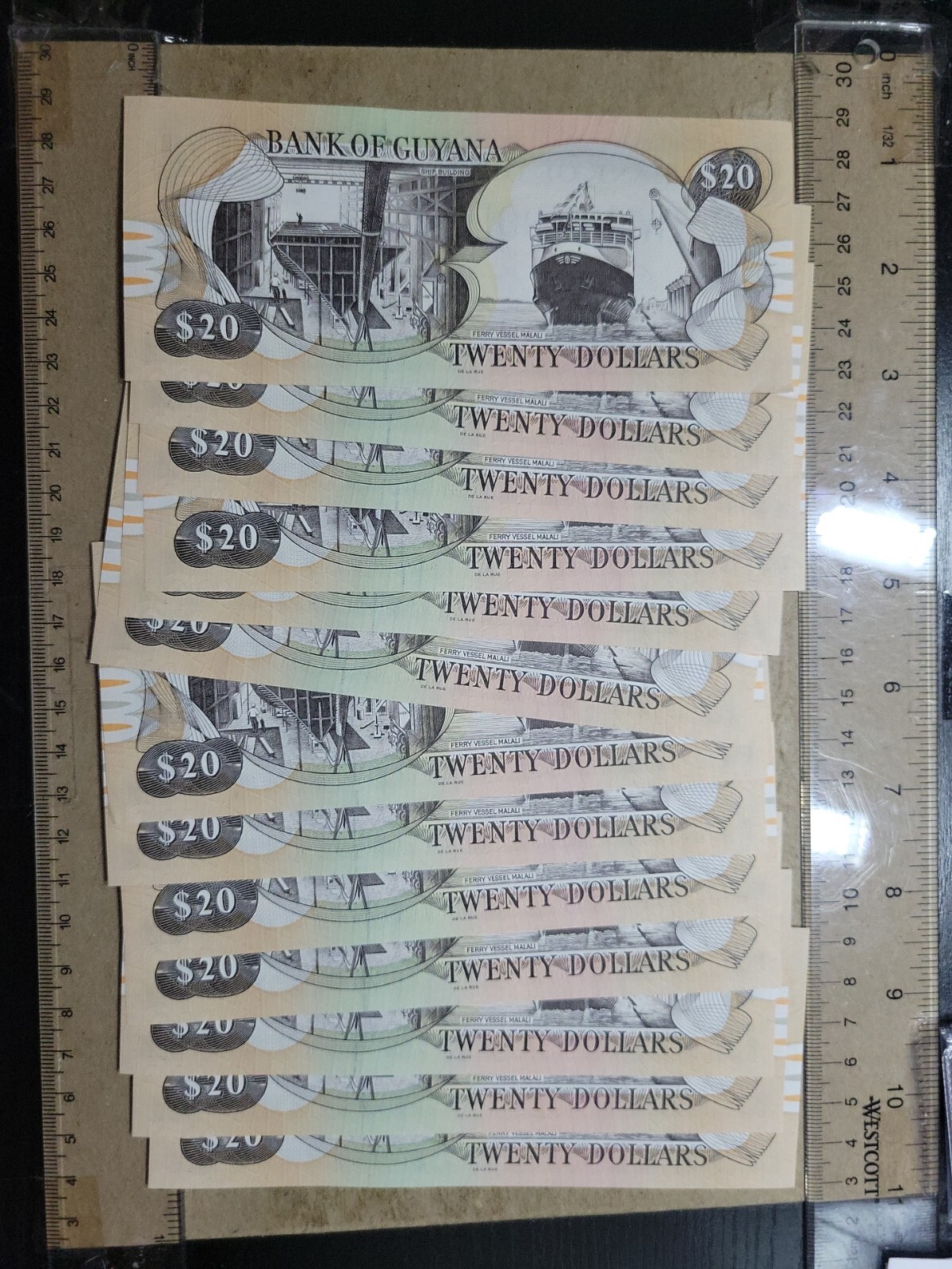 🇬🇾 Guyana 20 dollars P-30 unc (EACH) 2018 banknotes 121623-18