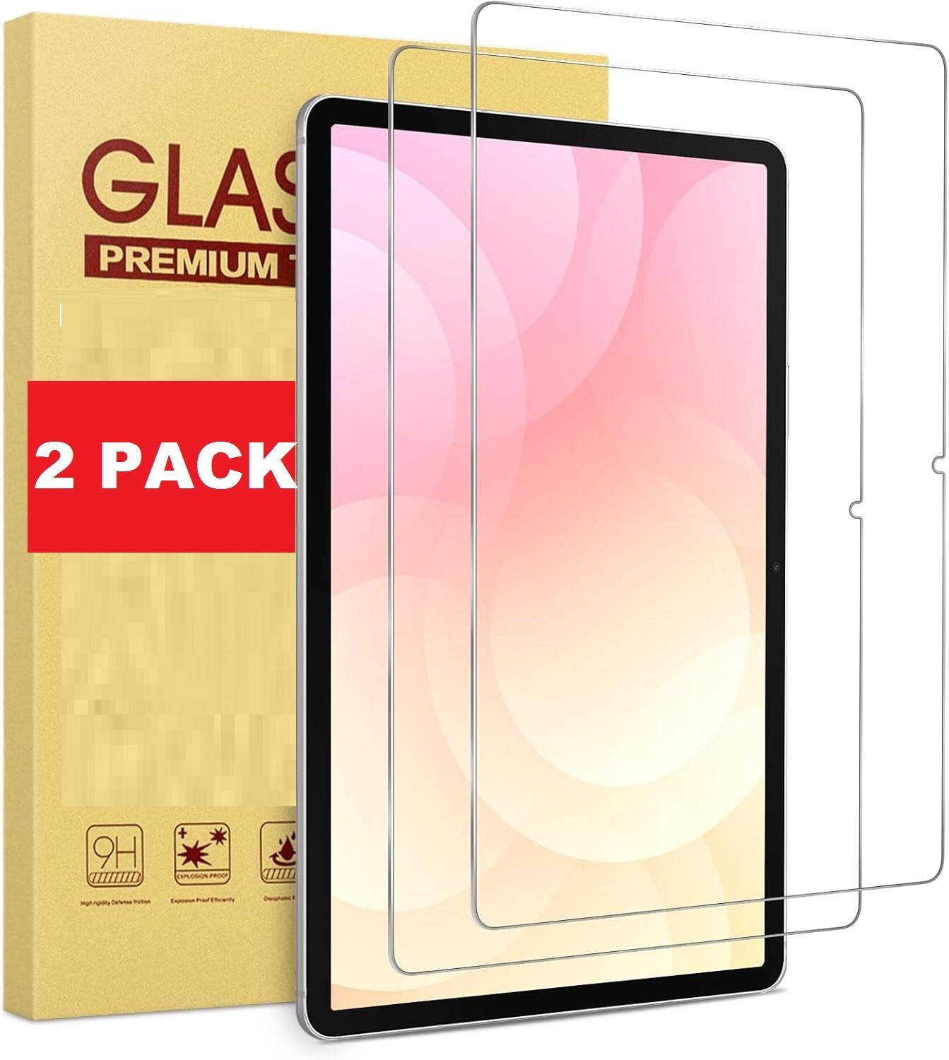 (2 Packs) Premium Tempered Glass Screen Protector For Samsung Galaxy Tab Tablet