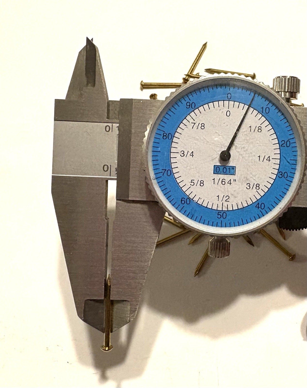 Pack of 120 Vintage Brass Brads Finish Nails Round Head ~3/4” (51/64”) Long