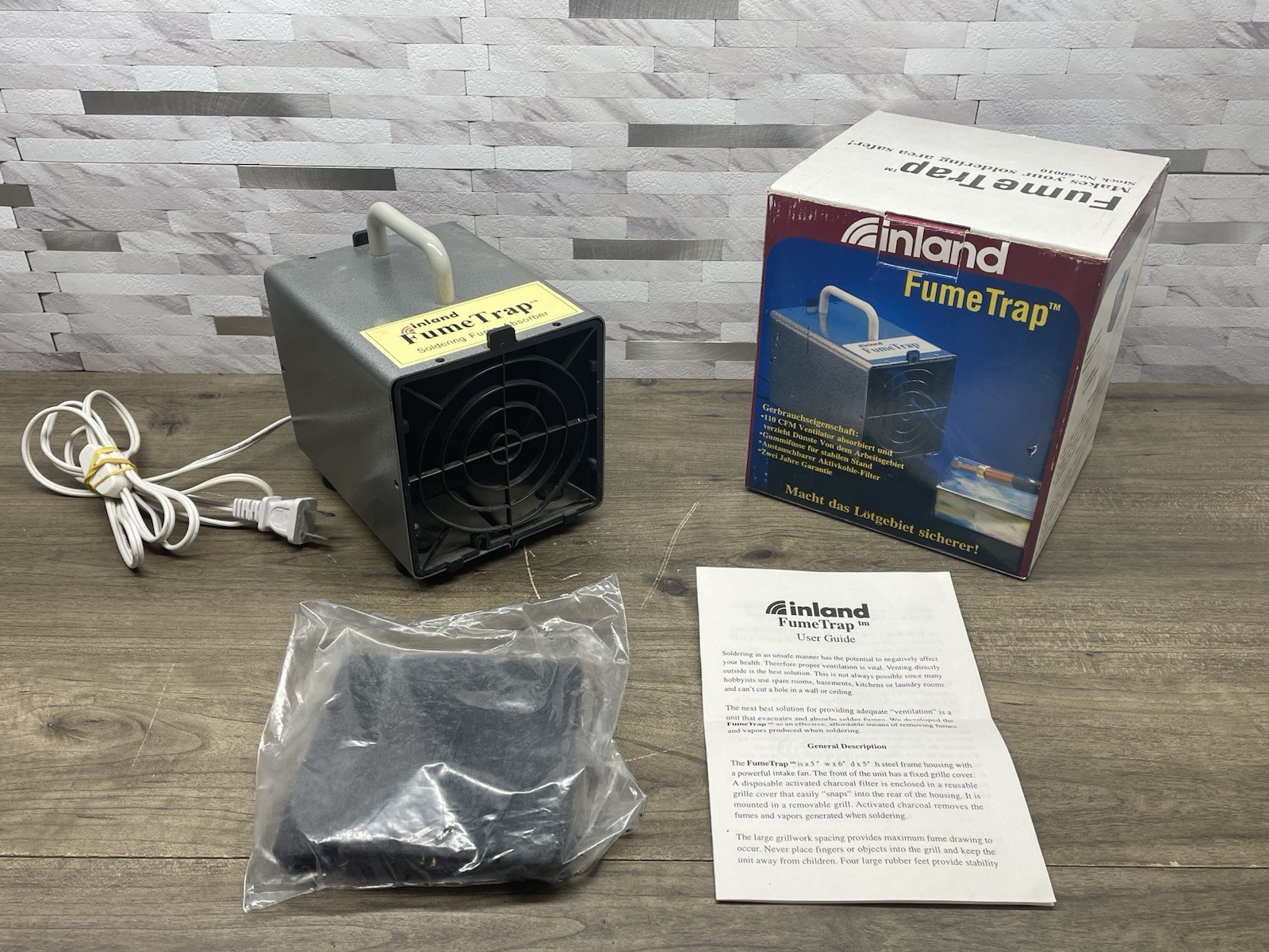 Inland Fume Trap 60010 FumeTrap Soldering Air Cleaner + Extra Charcoal Filter