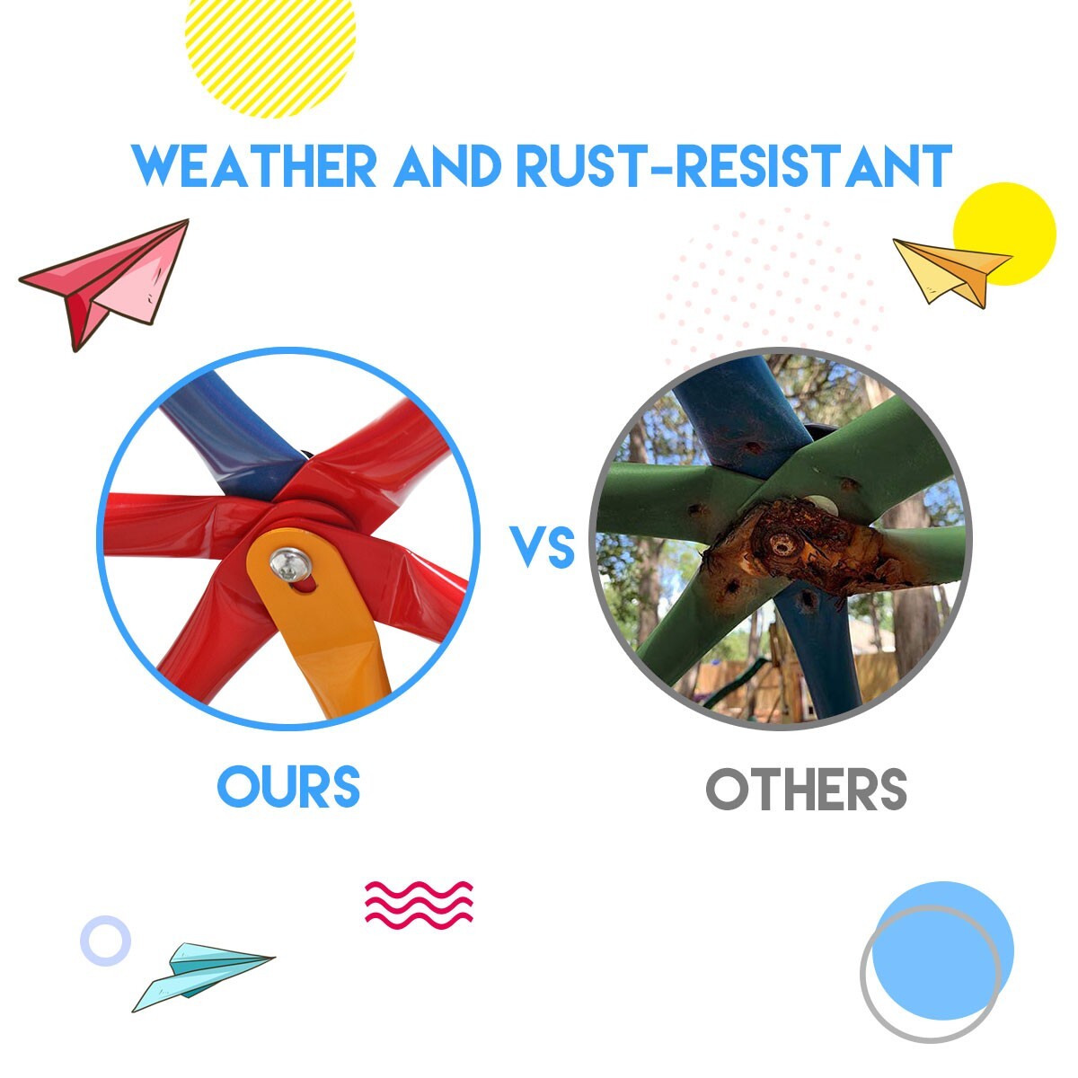 6FT Climbing Dome monkey bars Play Ground Outdoor for Kids 3-8 Years