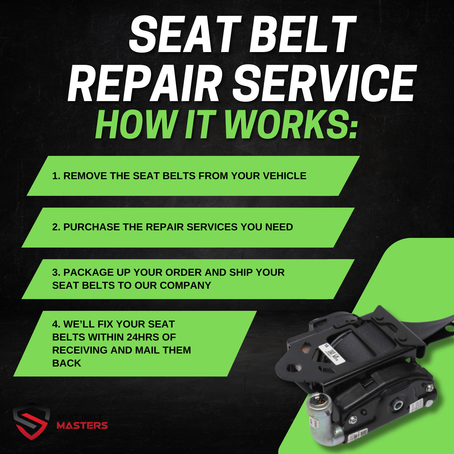 Single Stage Seat Belt Repair Service for Toyota Corolla After Accident