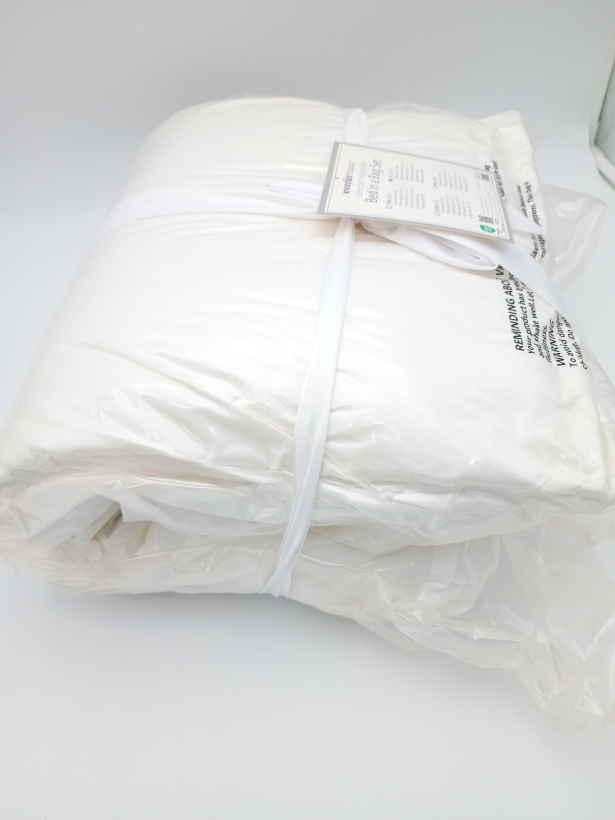 Wayfair Basics 8pc Full Super Soft Microfiber Bed in a Bag Set - Brand New-White