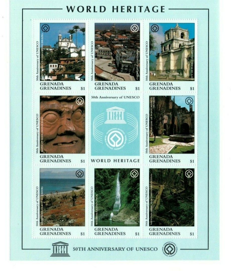 Grenadines 1997 - UNESCO - Sheet of 8 Stamps - Scott #1893 - MNH