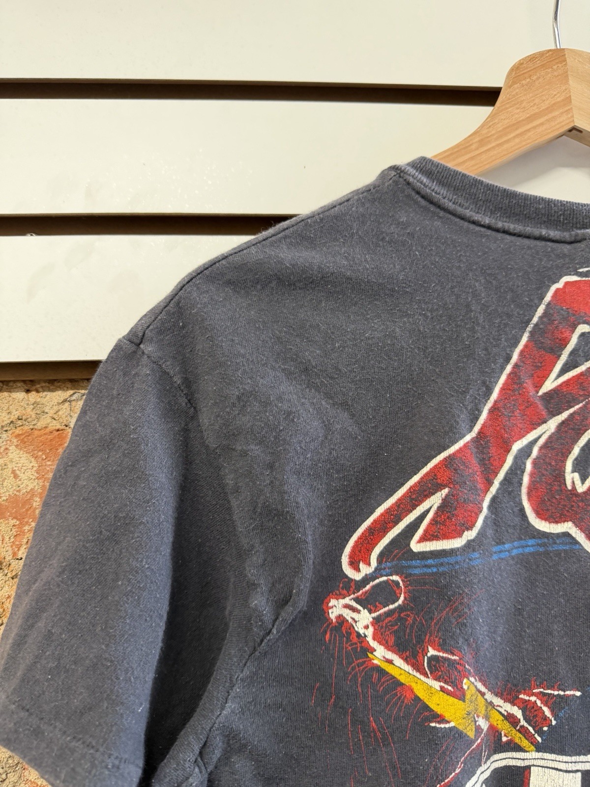 Vintage 1989 Poison Tesla Band Concert Tour Promo Parking Lot T-Shirt Black Sz M