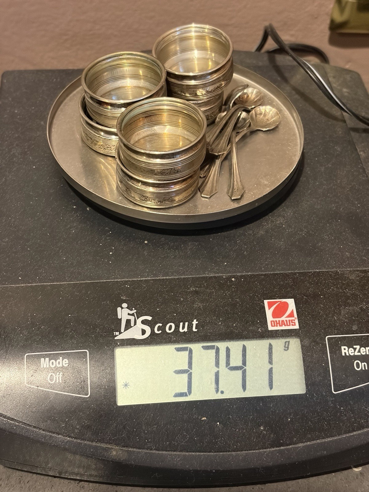 Set 6-ANTIQUE WEBSTER STERLING Open Salt Cellars /Shell Spoons-Orig Display Case