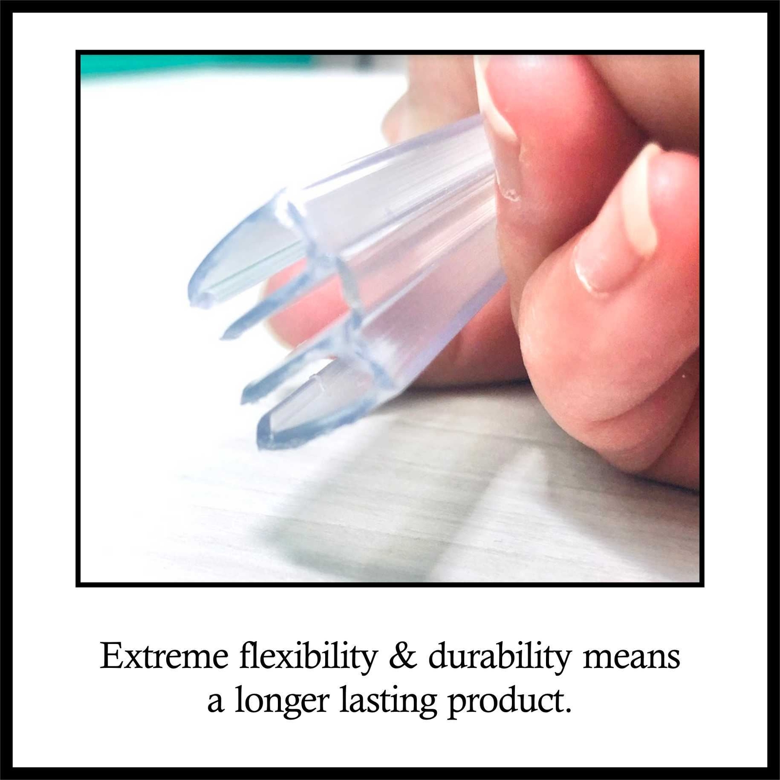 Clear PVC Piano Style LIVING HINGE for 1/4" (6mm) Material: No Screws or Glue