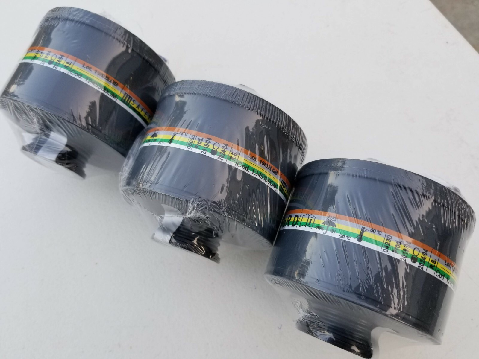 NATO 40mm NBC/CBRN Gas Mask Filter 3-Pak Newest Avail 5yr Shelf-Life Exp 4/2027