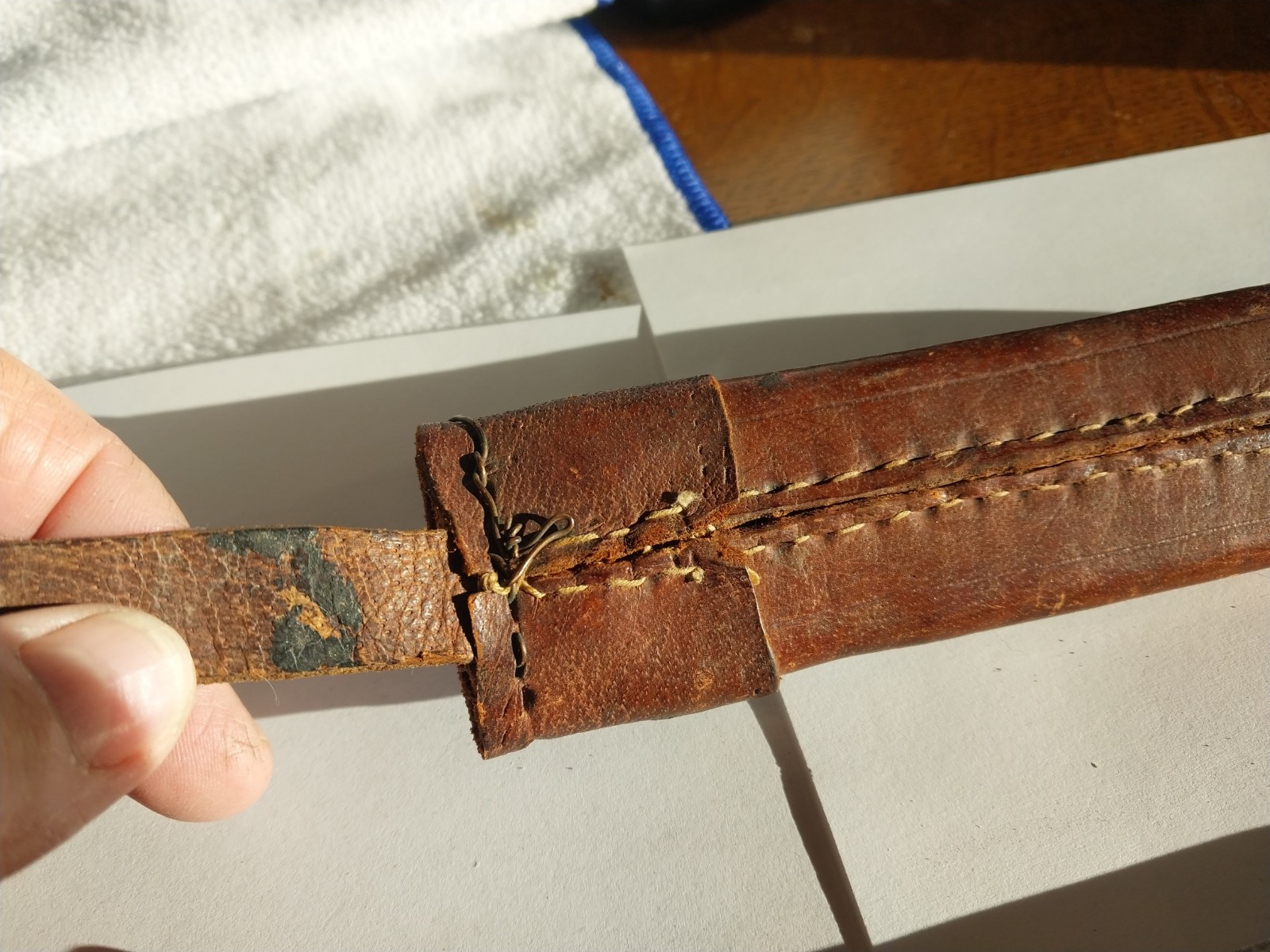 WWII Philippines Fighting Knife and sheath 1945 great shape "Bowie"