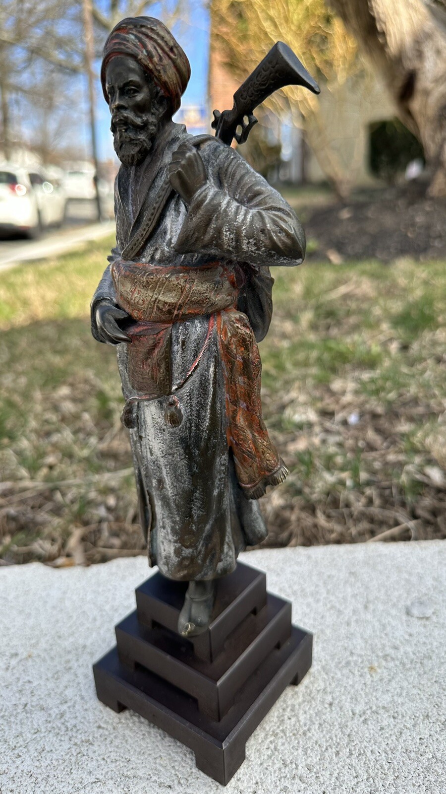 Wonderful Antique Bronze Arab Man