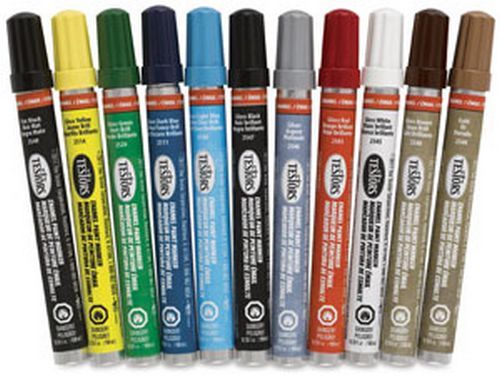 TESTORS all purpose ENAMEL PAINT MARKER plastic wood MODELING markers PICK COLOR