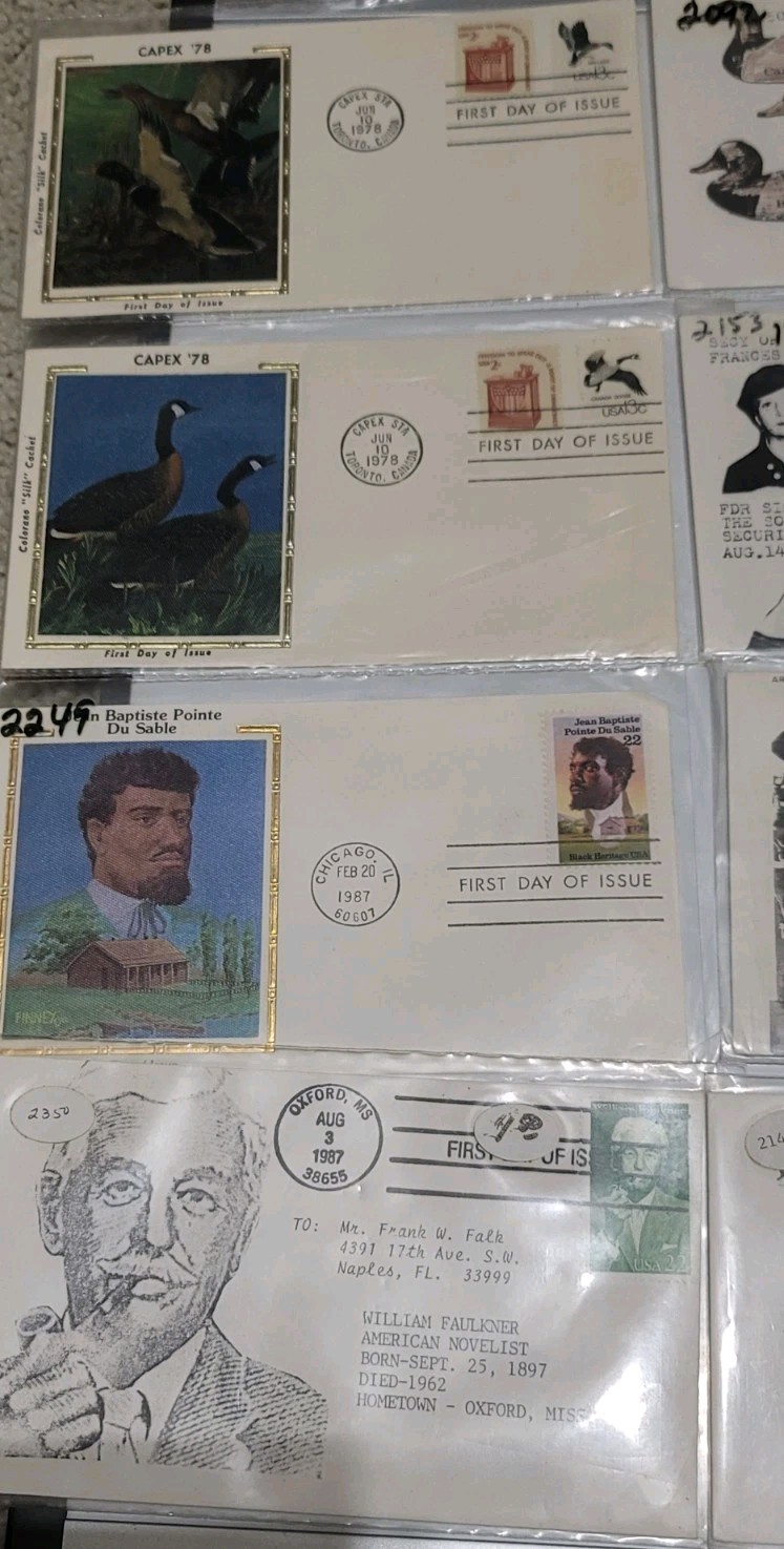 Vintage First Day Cover Lot of 16 1959-1987 USPS FDC Collection