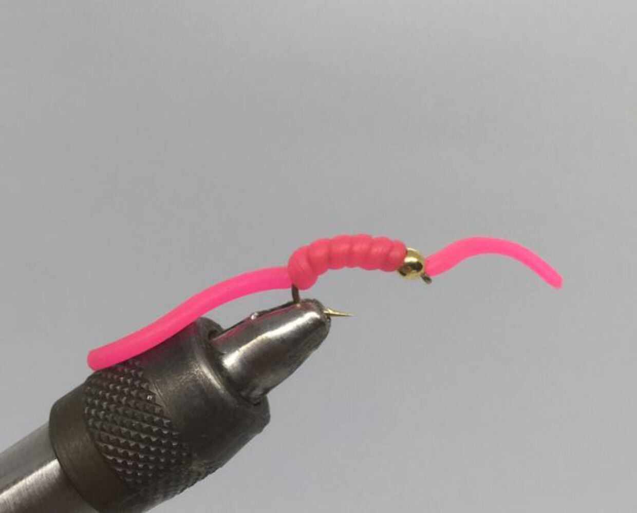 One Dozen (12) - Beadhead Squirmy Worm - Pink