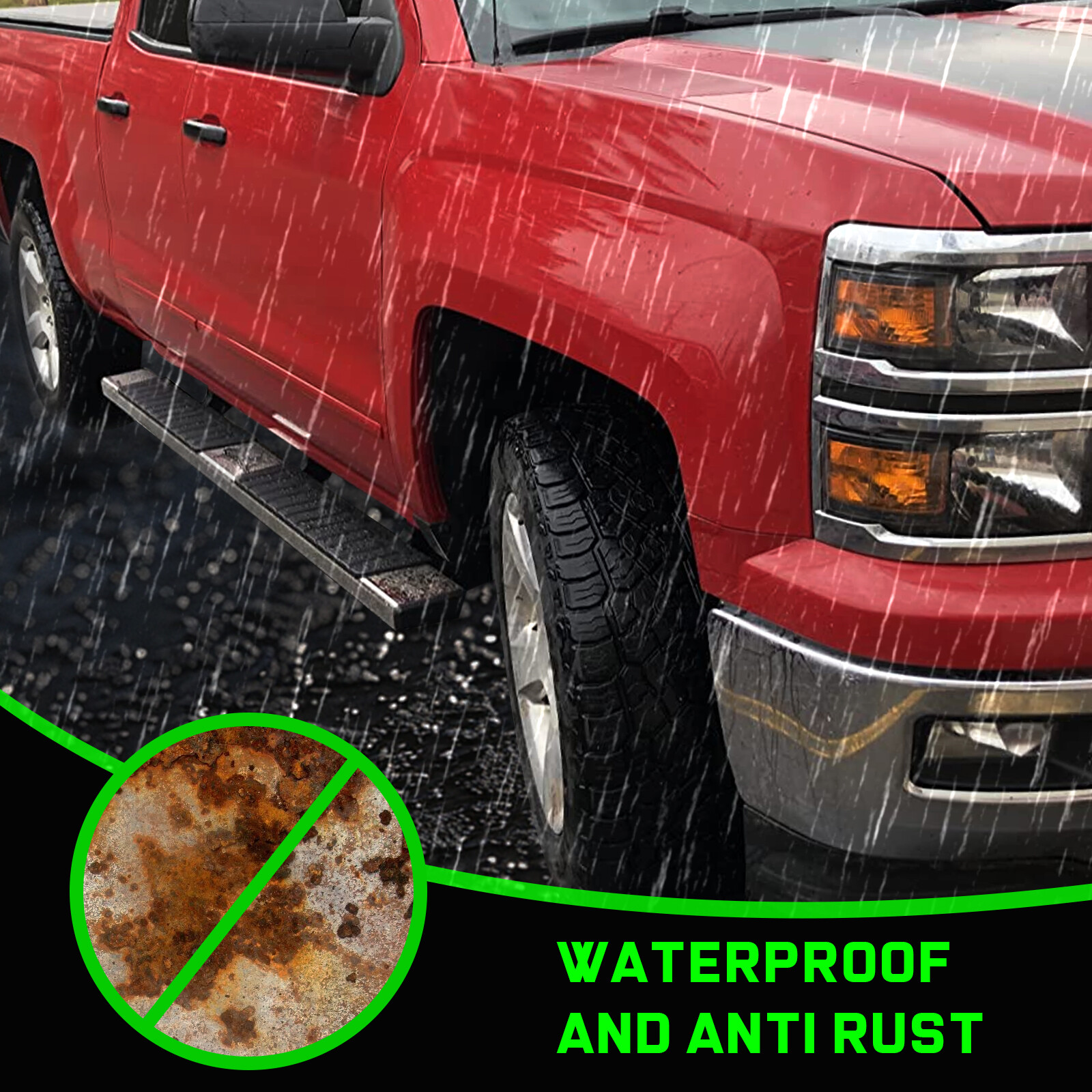 For 07-18 SILVERADO/SIERRA 1500 DOUBLE CAB 6" Running Board Side Step Nerf Bar H