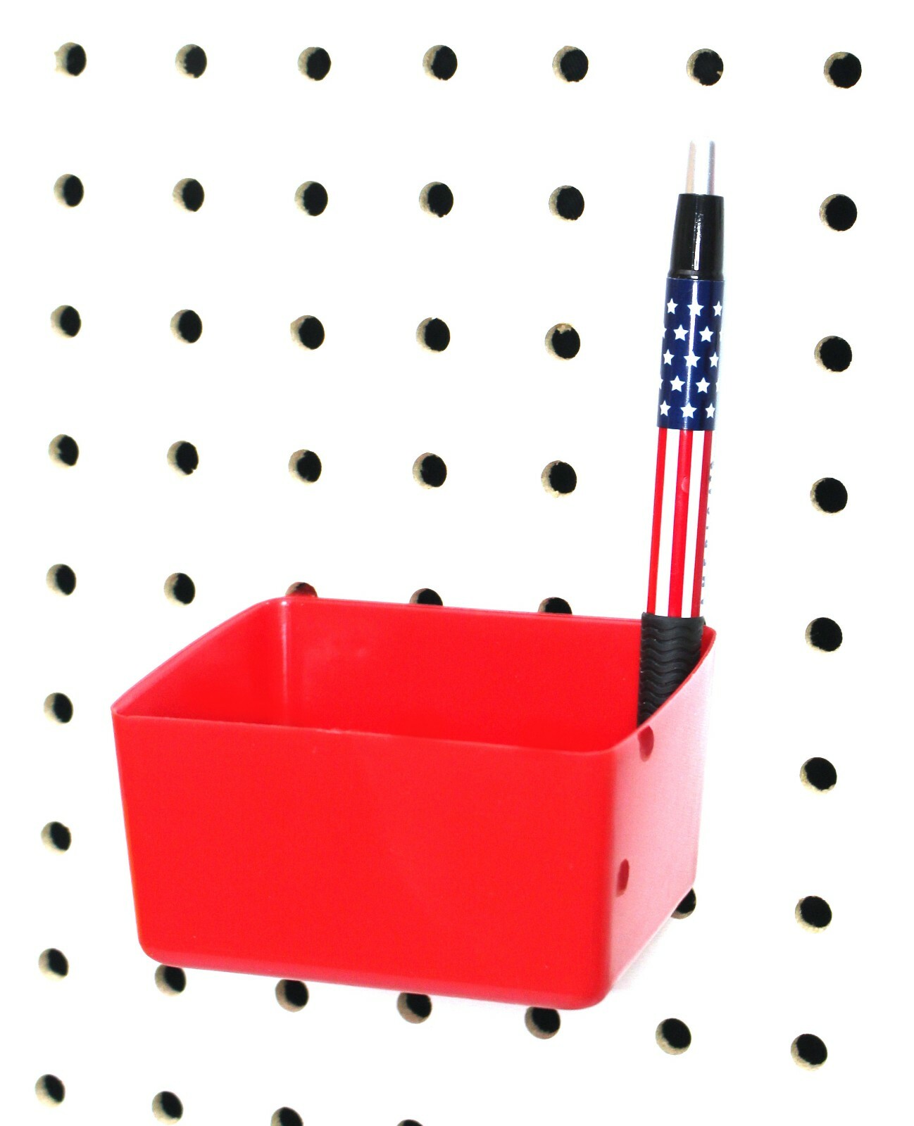Small Plastic Pegboard Storage / Part Bins - Black Pink Orange Red or Yellow
