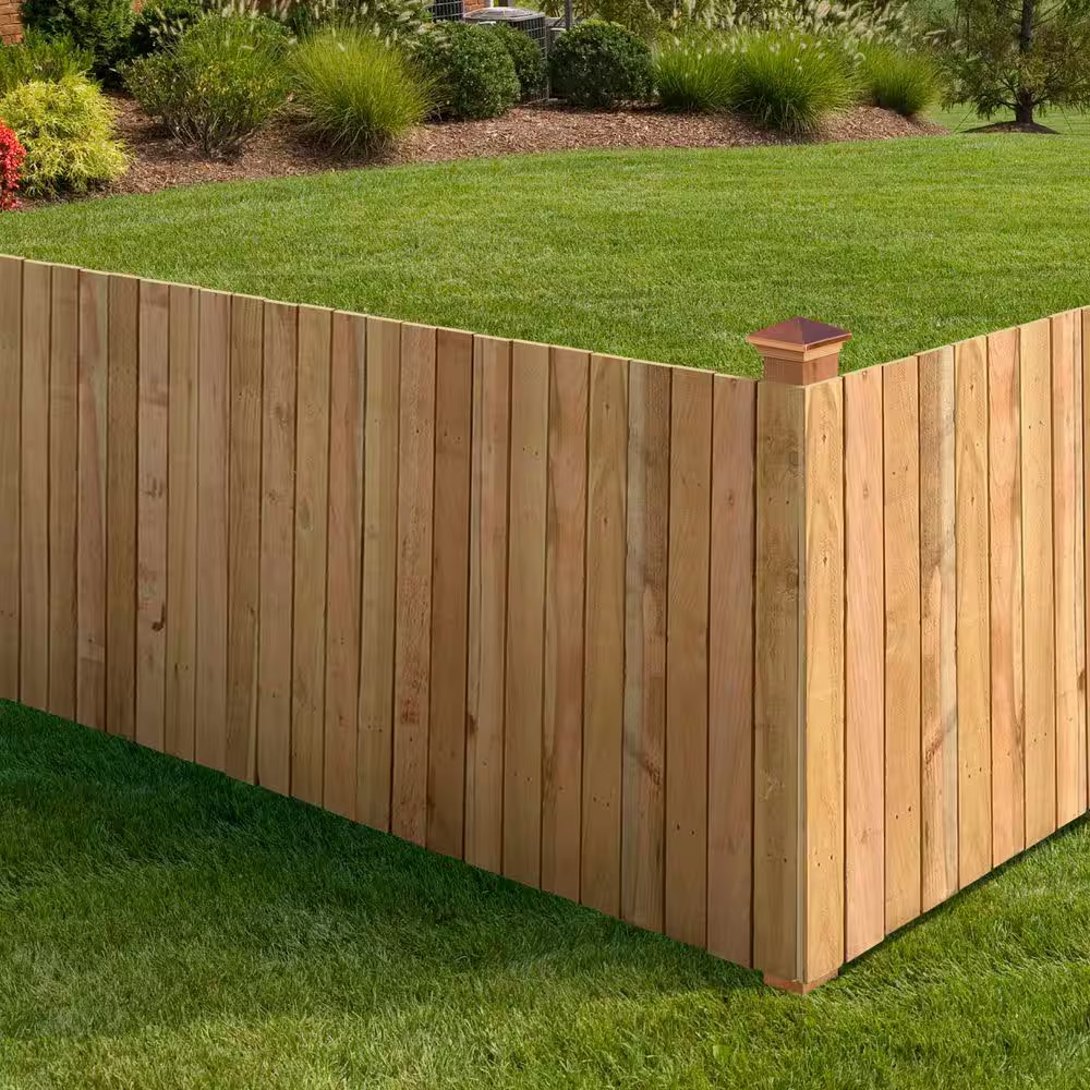 3-1/2 ft. x 8 ft. Western Red Cedar Privacy Flat Top Fence Panel Kit Free Shippi