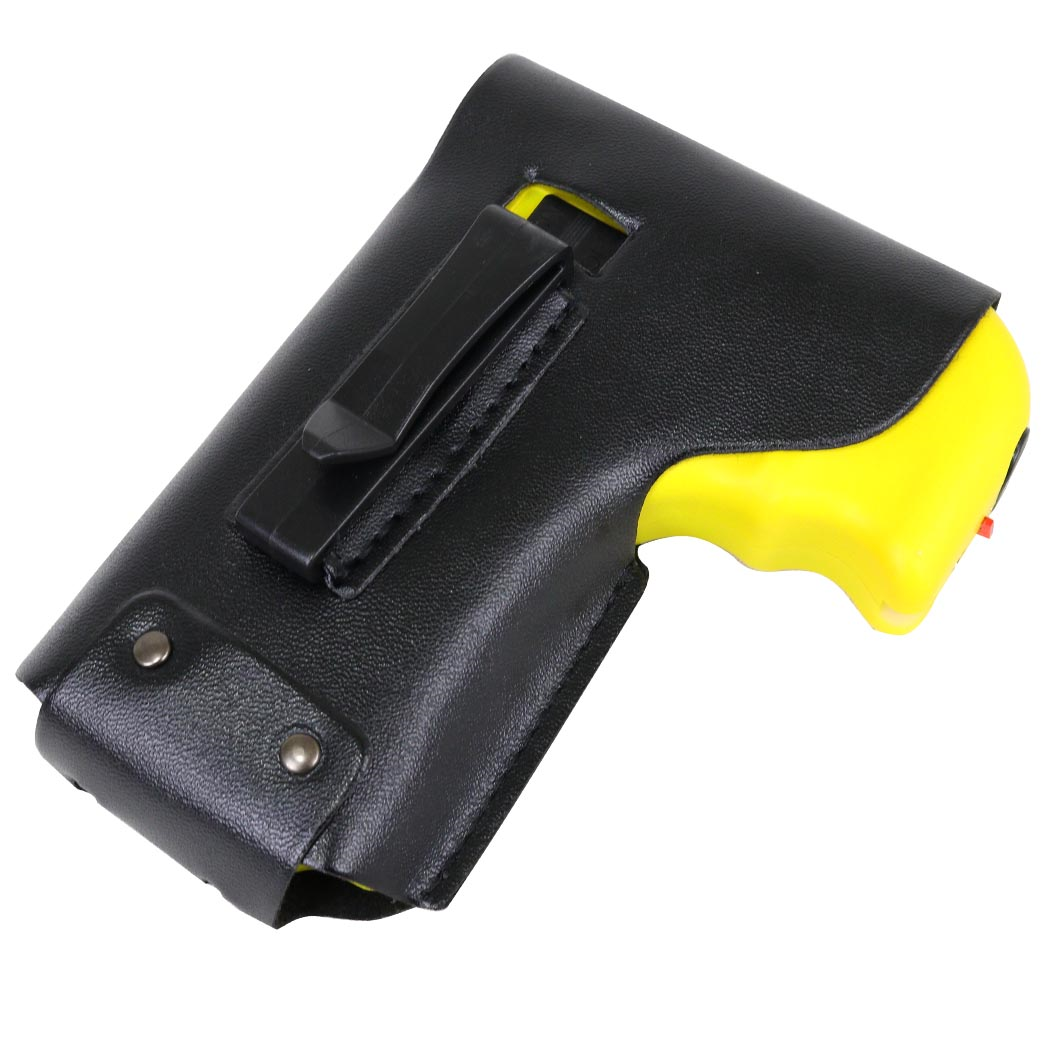 DEFENDER 10 MV Rechargeable Pistol Grip STUN GUN w/ LED Light & Holster YELLOW