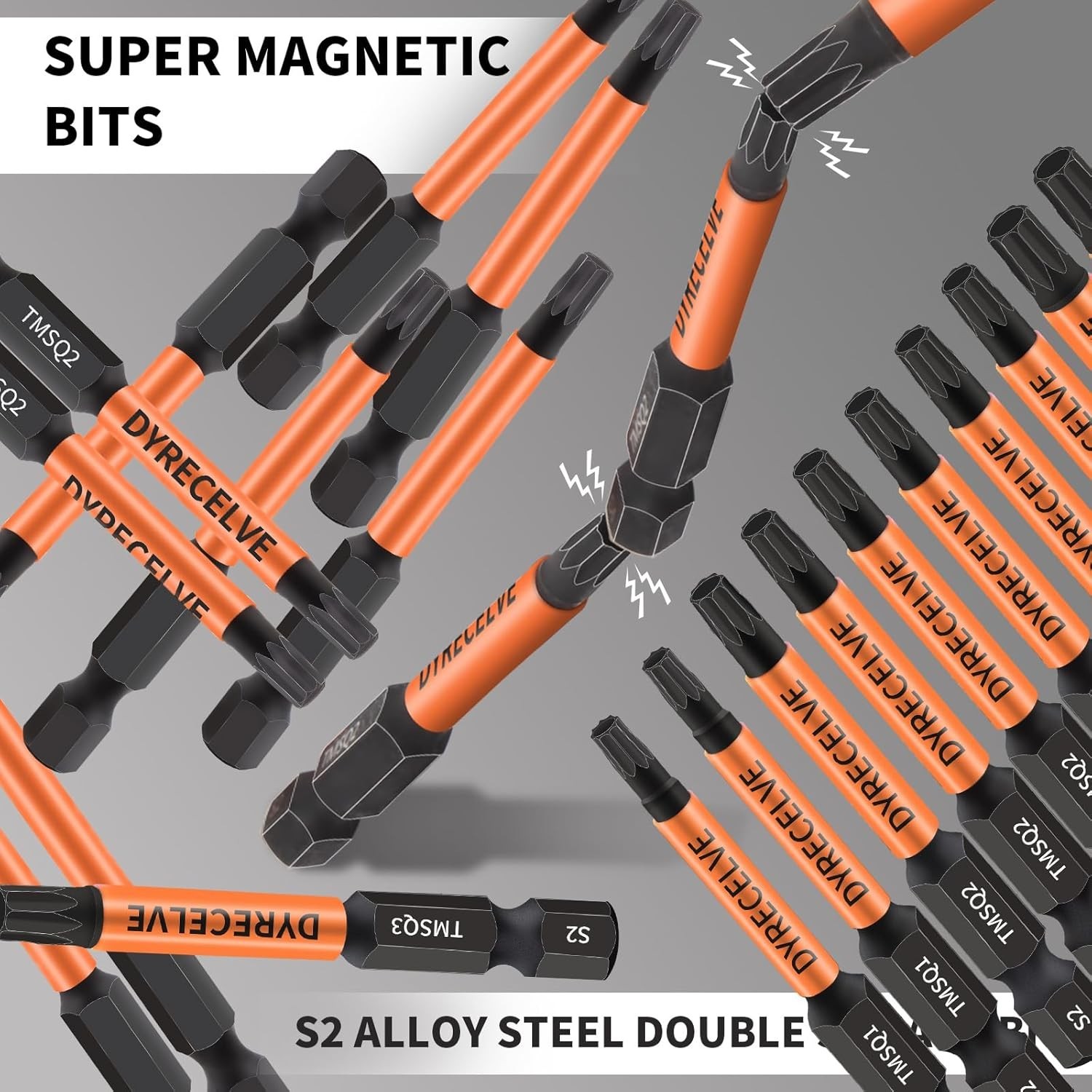 10-Pack 8 Point Star Bit - Professional 8 Point Torx Bit (Magnetic Heads & Hex S