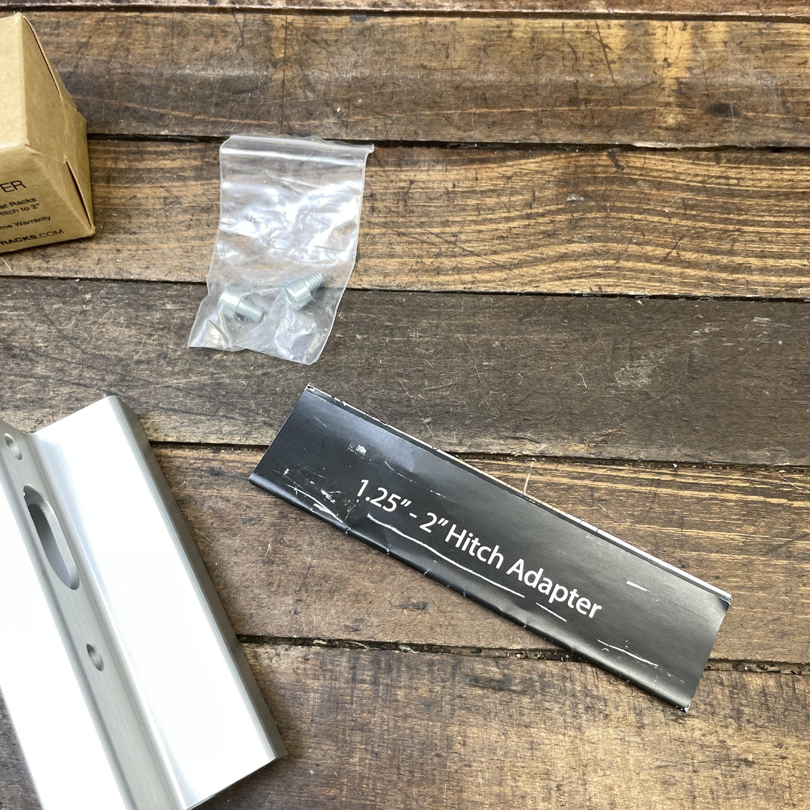 Kuat Hitch Adapter 1.25in To 2in Silver For Kuat Bike Racks Receiver Rack