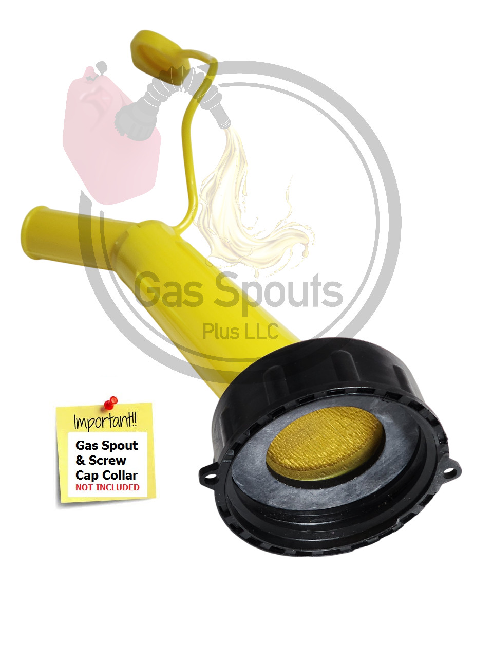 2-Pack Chilton Gas Spout Gaskets "STOP LEAKS" Glue it to spout FIX YOUR CAN MAN!