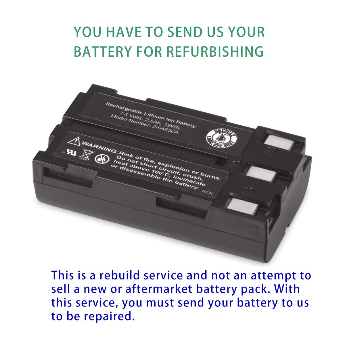 Rebuild service for Snap-On  Solus Ultra 2-04650A Battery Rebuild Service