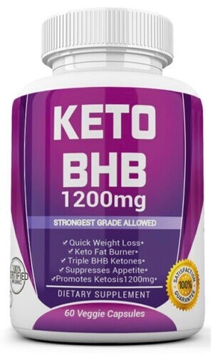 3 X KETO BHB 1200mg PURE Ketone FAT BURNER Weight Loss Diet Pills Ketosis