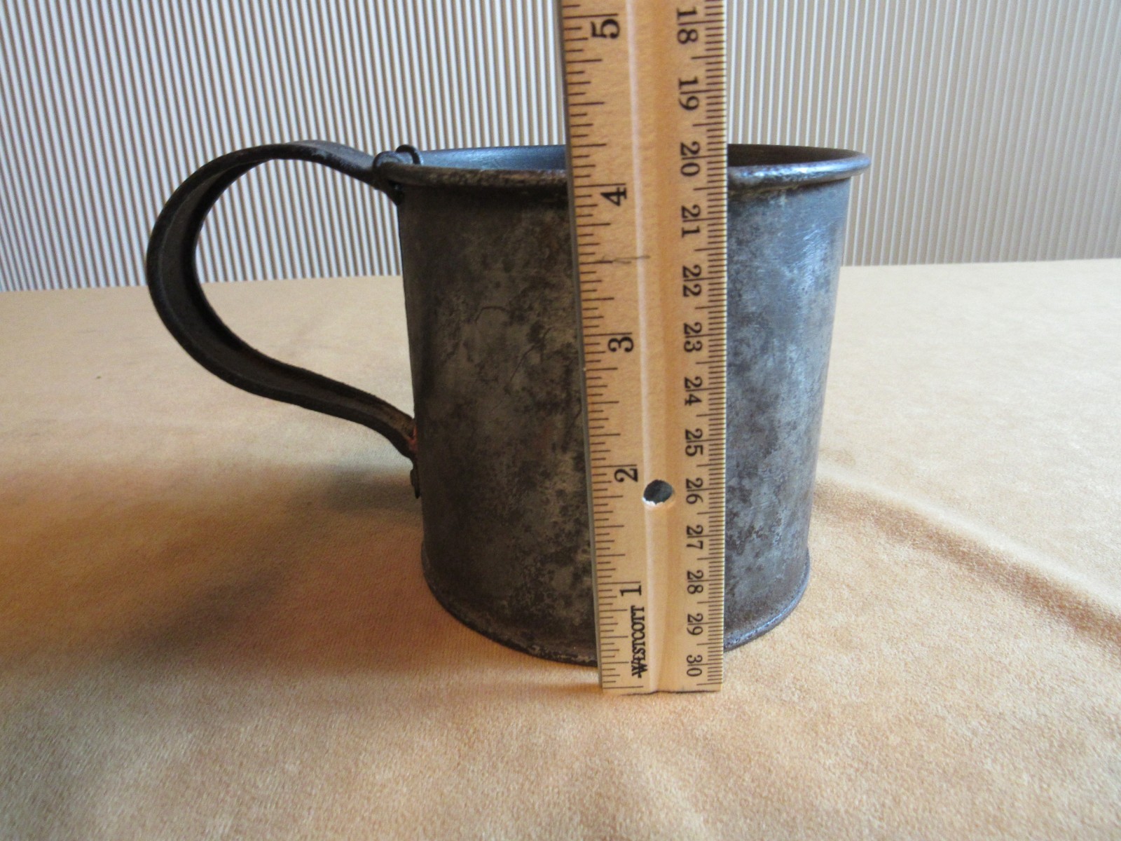 Antique Civil War Original Wire Handle Tin Mess cup 1860s