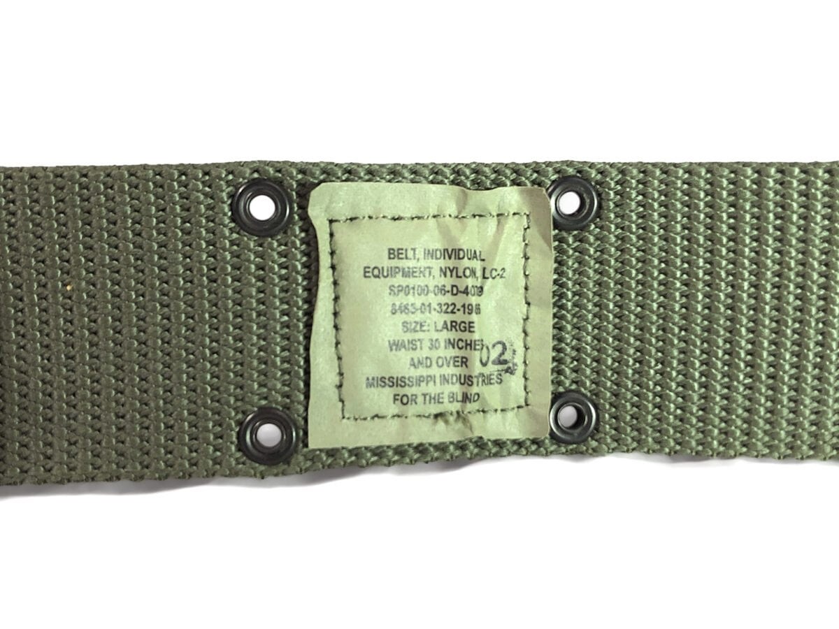 USGI LC2 Alice Belt Individual Equipment Military Web Belt Size Large OD Green