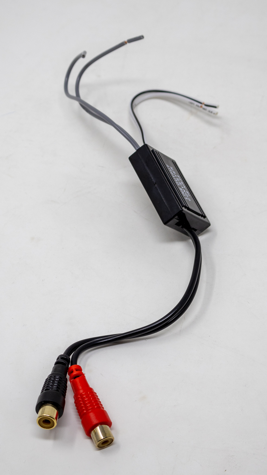 Speaker Wire to RCA Hi/Low Adapter Converter Line Level Output Audio Video Car