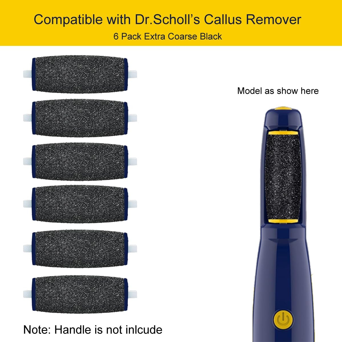 Dr. Scholl's Callus Remover Replacement Roller Extra Coarse 6 Pack