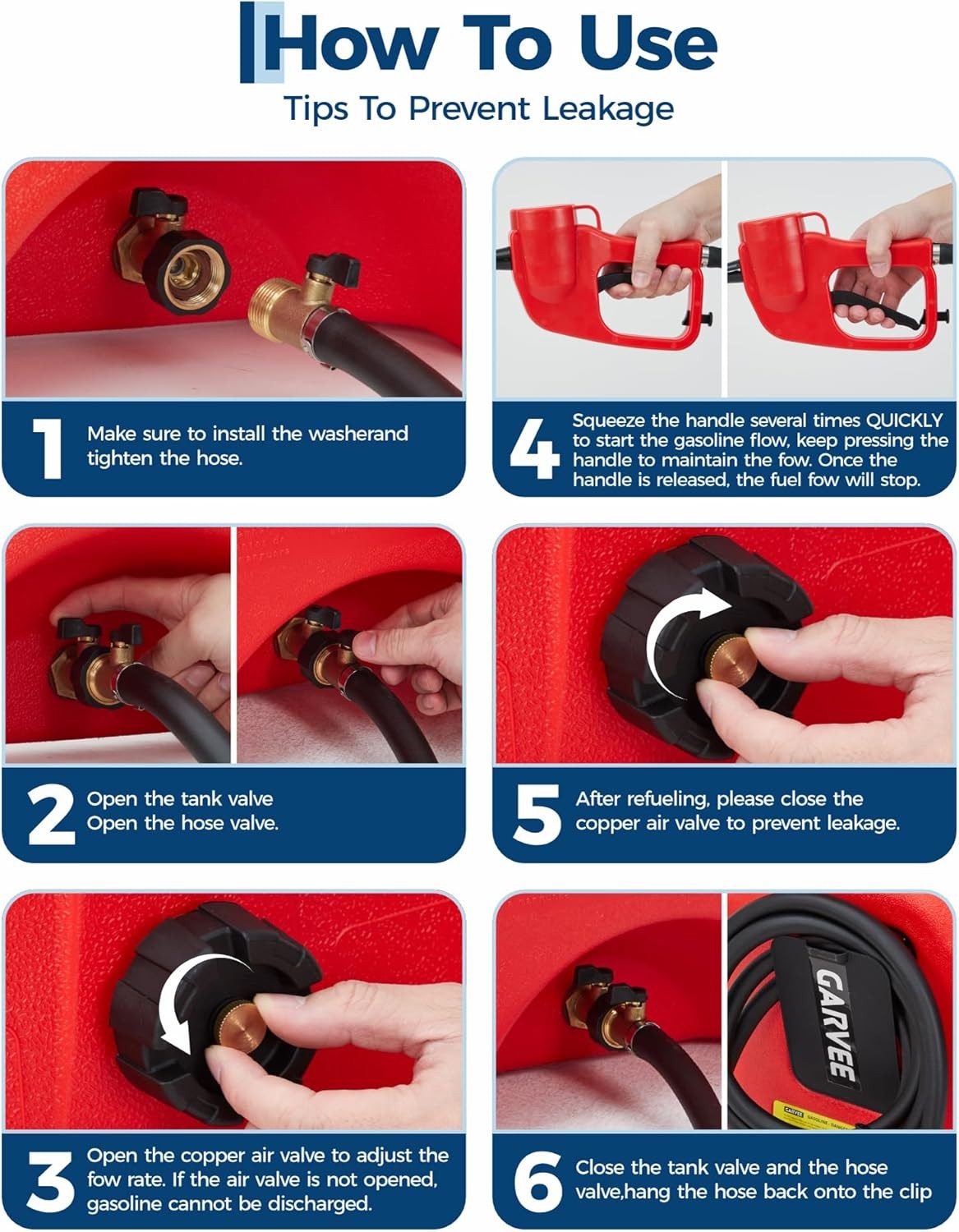 Upgraded Fuel Transfer System: 16 Gal Gas Caddy with Manual Pump for ATV, Boat