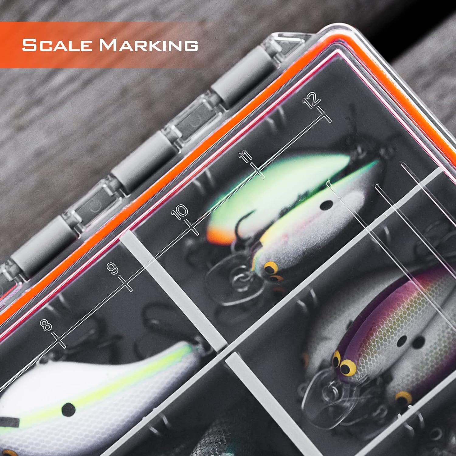 KastKing HyperSeal Waterproof Tackle Box 3600+3700 Tray W/Adjust Divider Storage