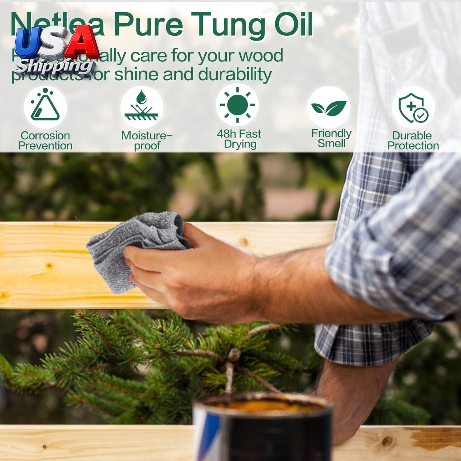 Small Woodworking Tung Oil, 11.8oz Pure Tung Oil for Wood Craft,perfect for Jew