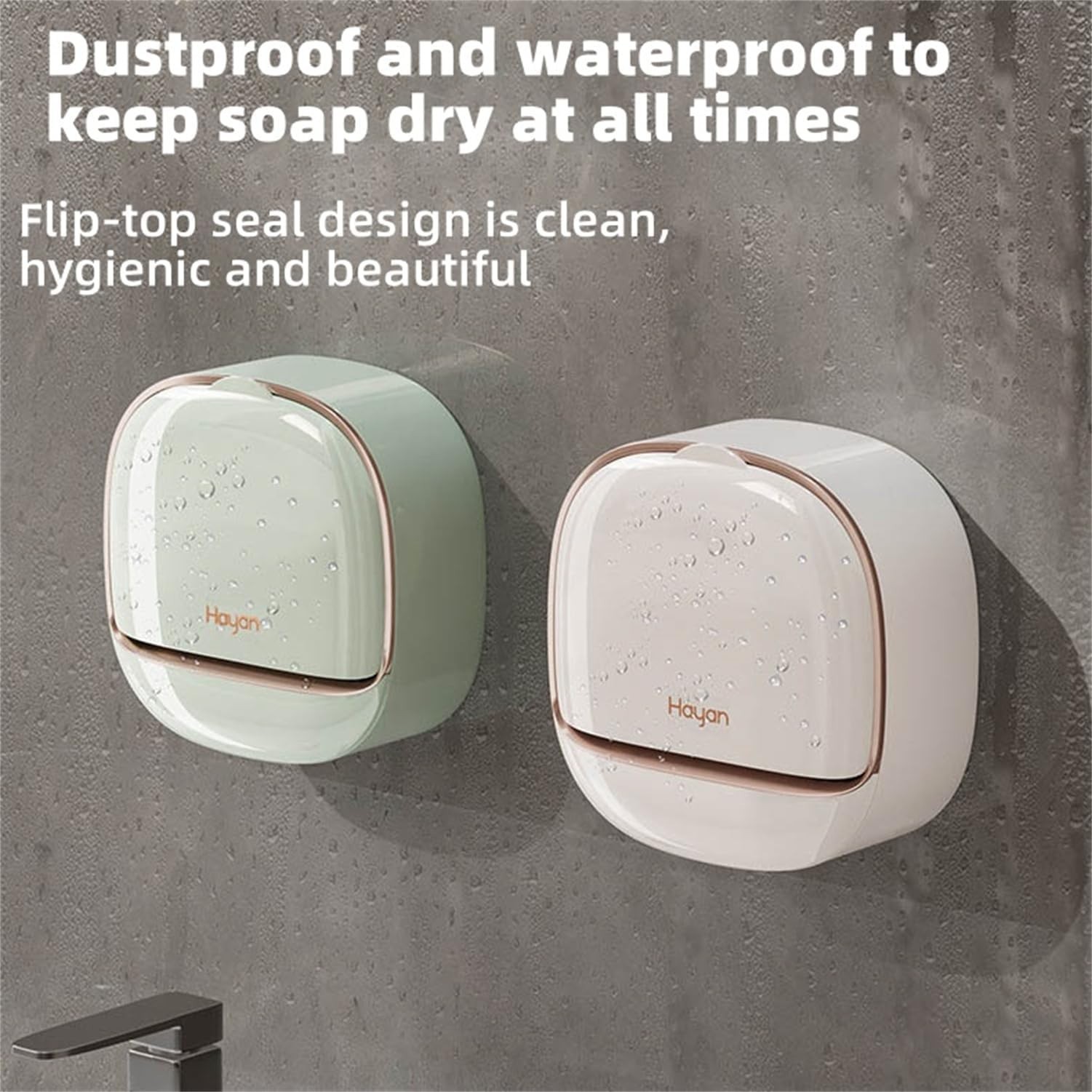 Soap Dish with Drainage Box, Wall Mounted Soap Holder for Shower