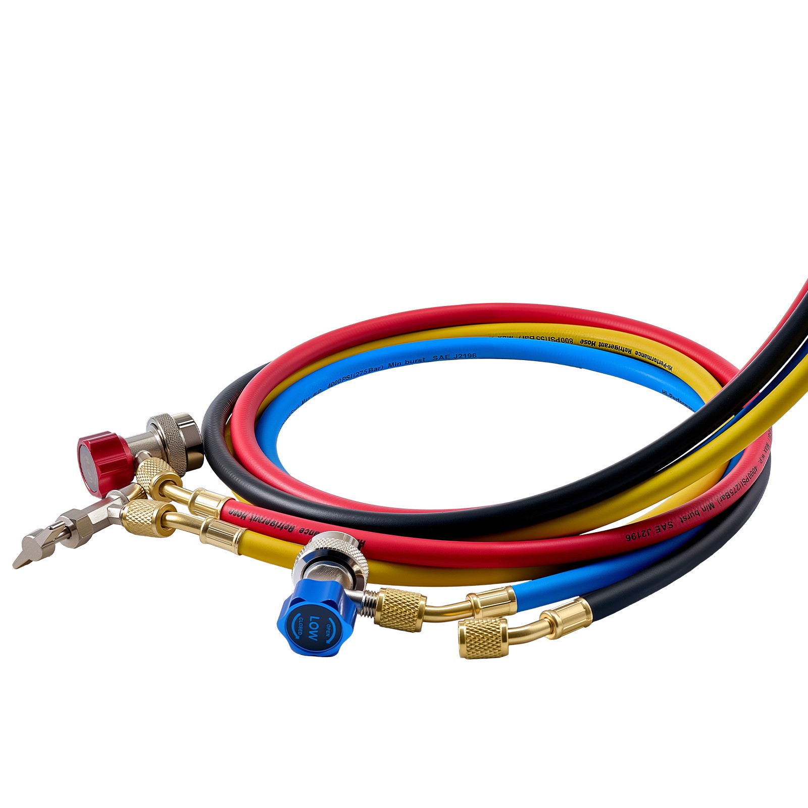 VEVOR AC Manifold Gauge Set 4-Way R134a R404A R1234yf R22 Refrigeration Charging