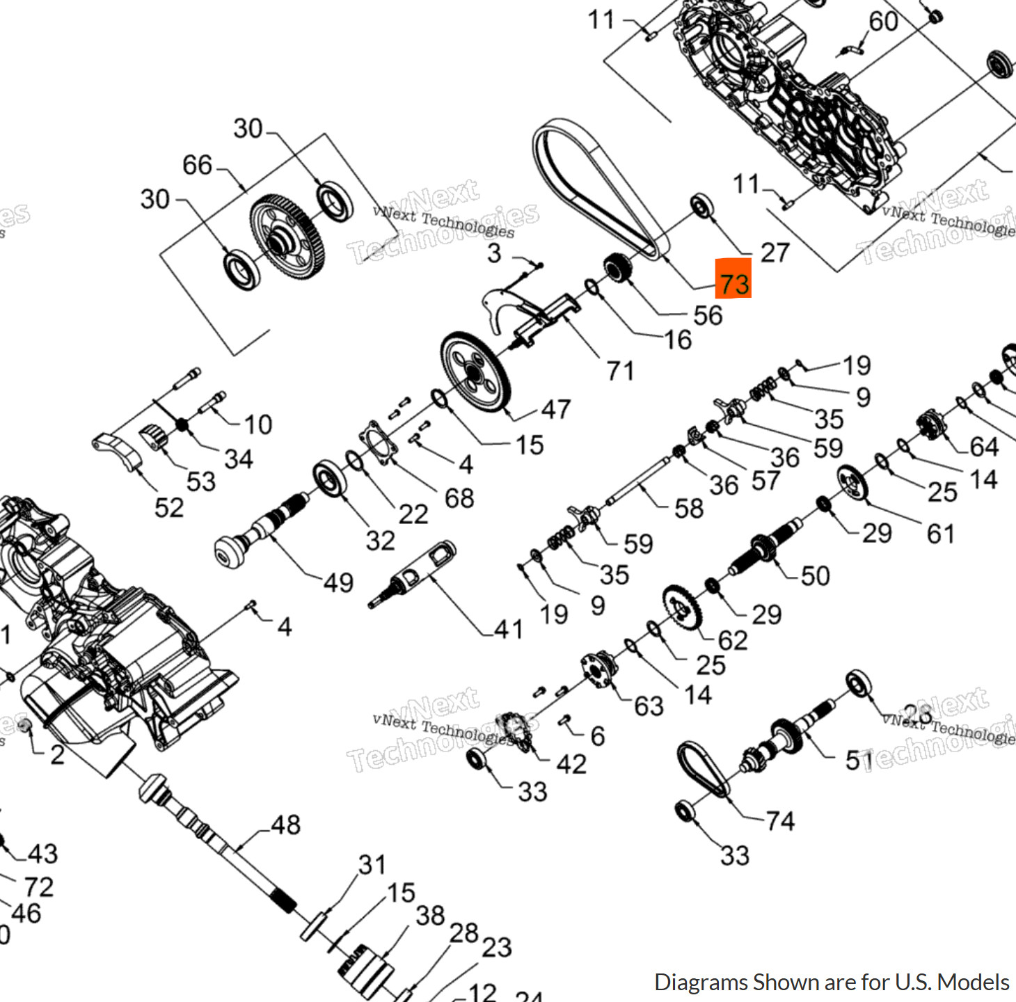 Polaris OEM 3234057 Transmission Gearbox Drive Chain 04-25 SPORTSMAN RANGER *NEW