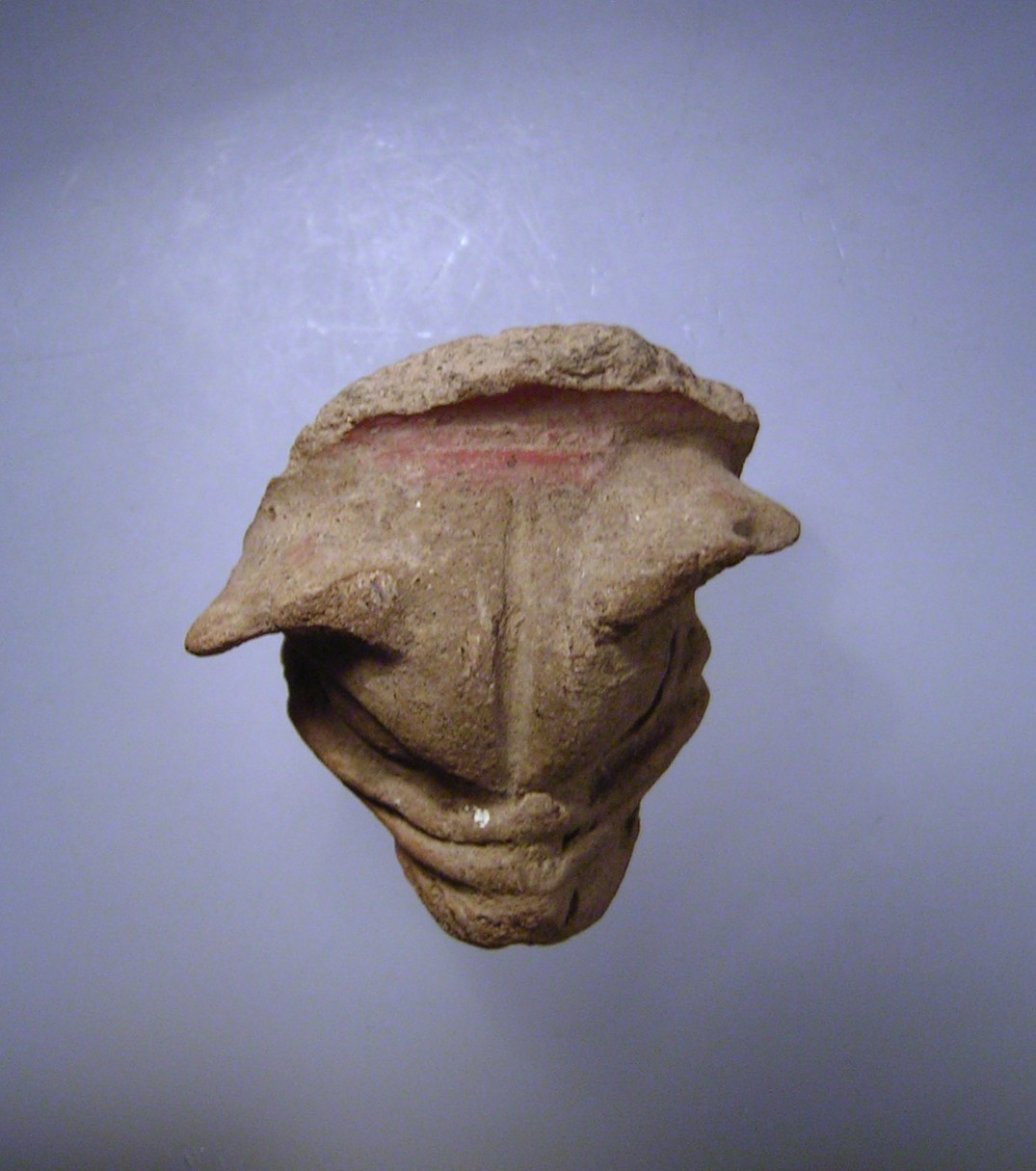 Pre-Columbian Zoomorphic Jaguar Head Pottery Fragment