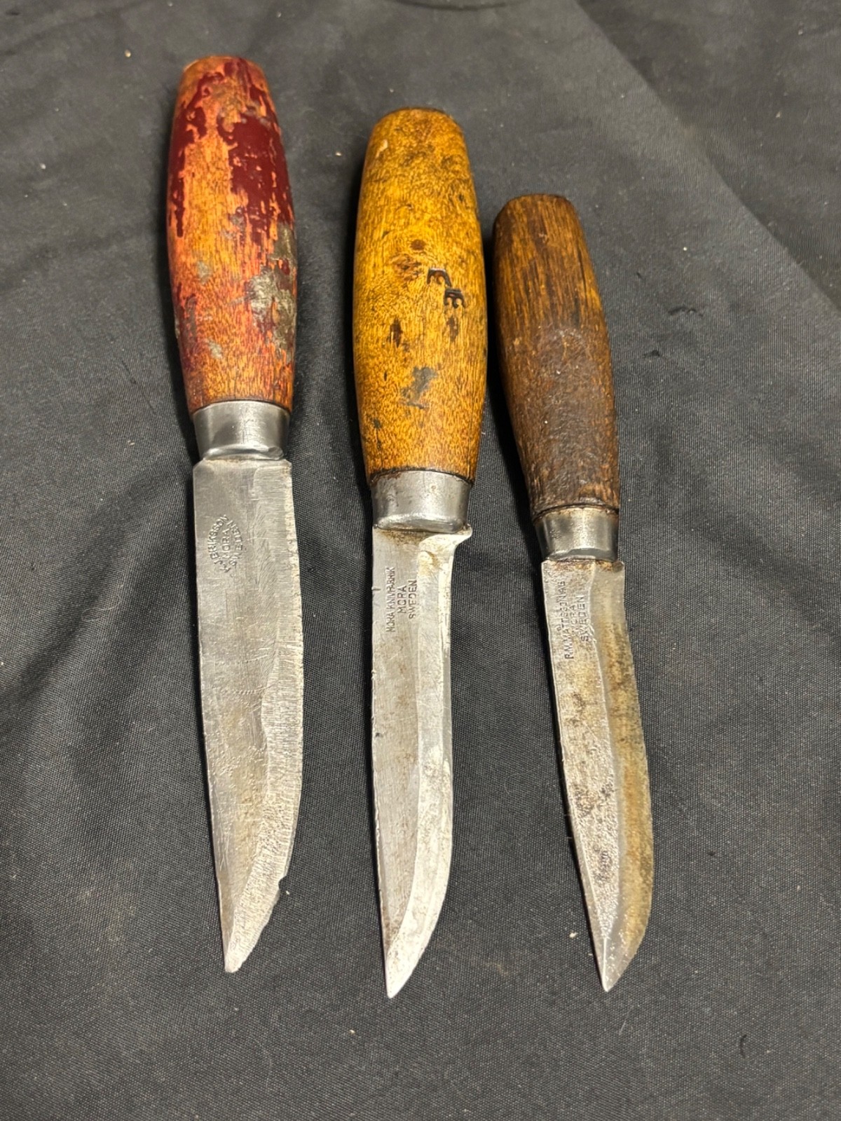 Vintage Mora Knife Lot Swedish Knives F M Mattsson Mora KJ Eriksson Military 3 C