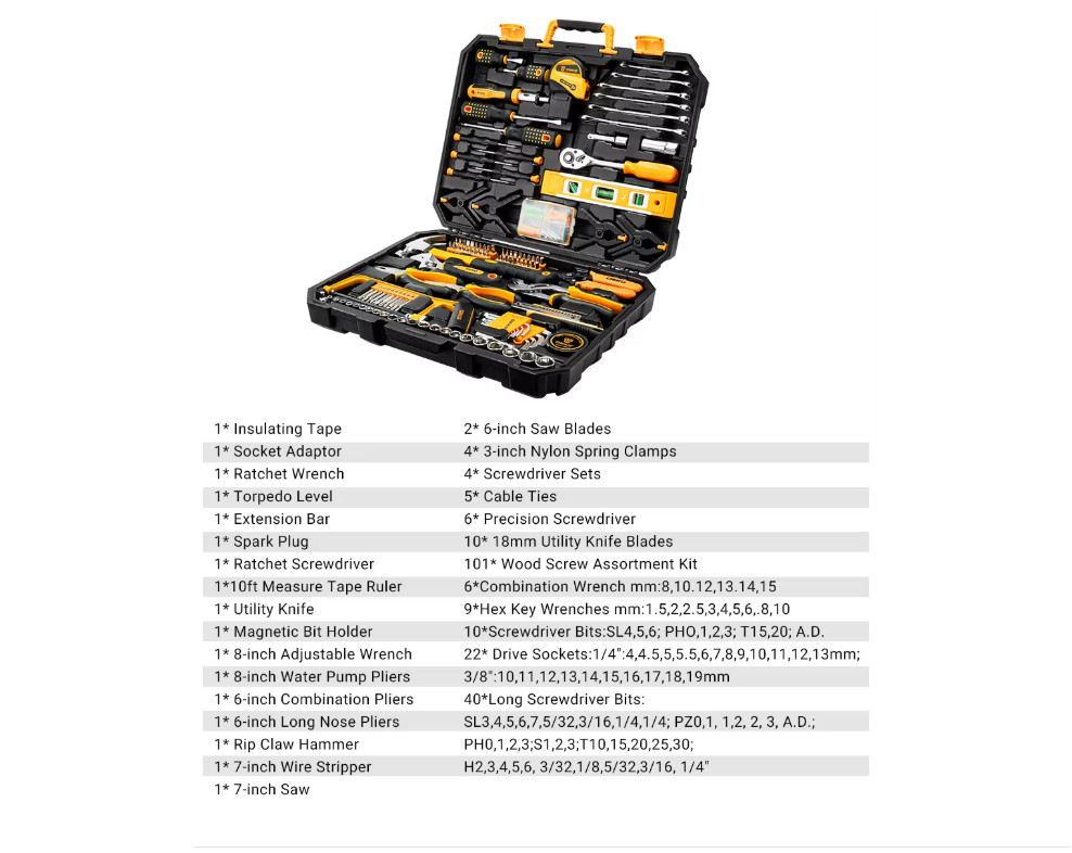 228 Piece Socket Wrench Auto Repair Tool Combination Package Mixed Tool Set Hand