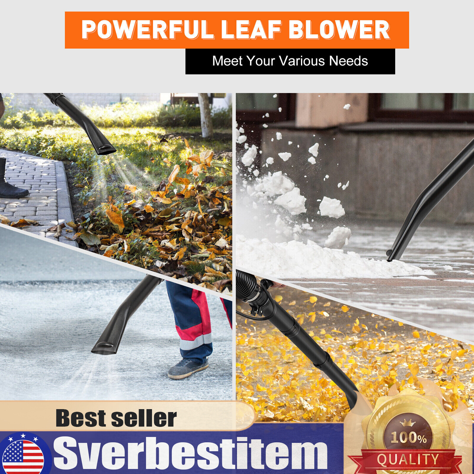 2024 New Upgraded 63CC 2-Stroke 850CFM 4.3HP Commercial Backpack Gas Leaf Blower