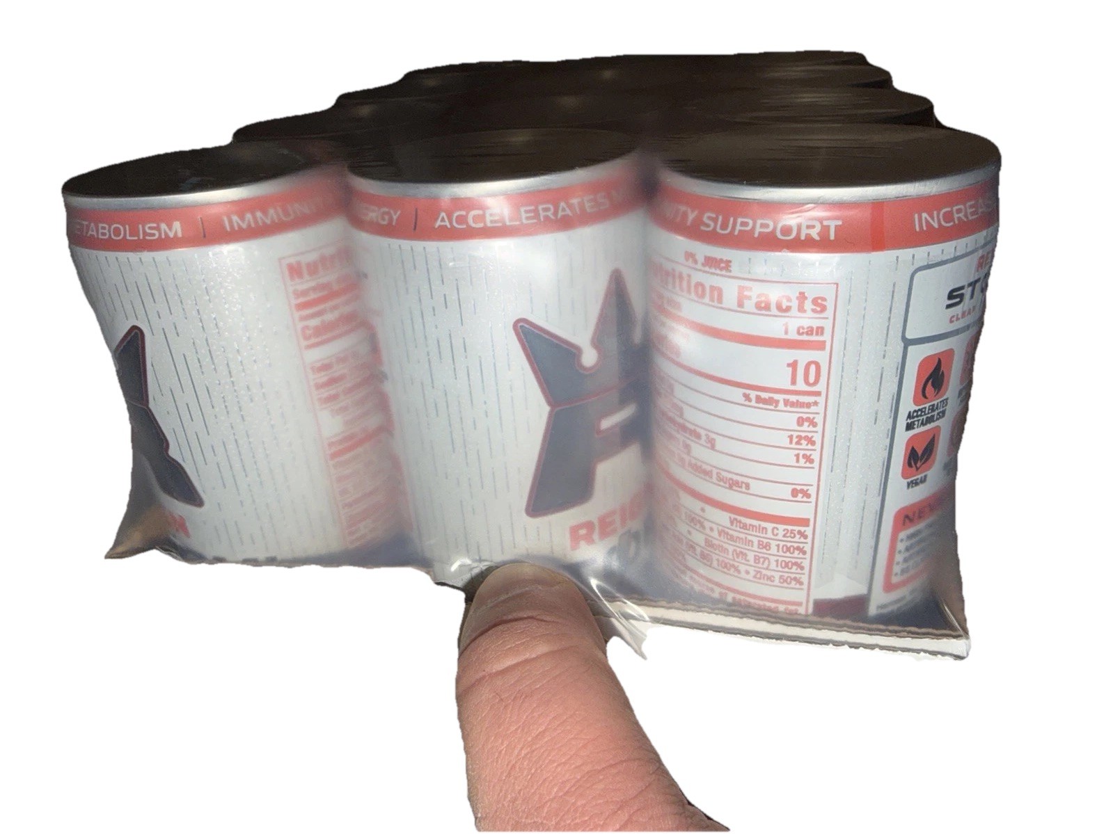 Reign Storm Peach Nectarine CASE of 24 CANS (12 FL OZ) SHIPS FREE BY UPS GROUND