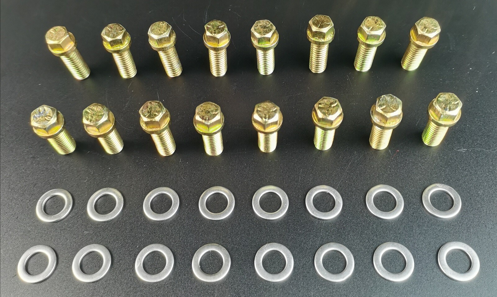 SB Chevy Zinc Header Bolt  Kit 3/8"-16 x 1" 16pcs