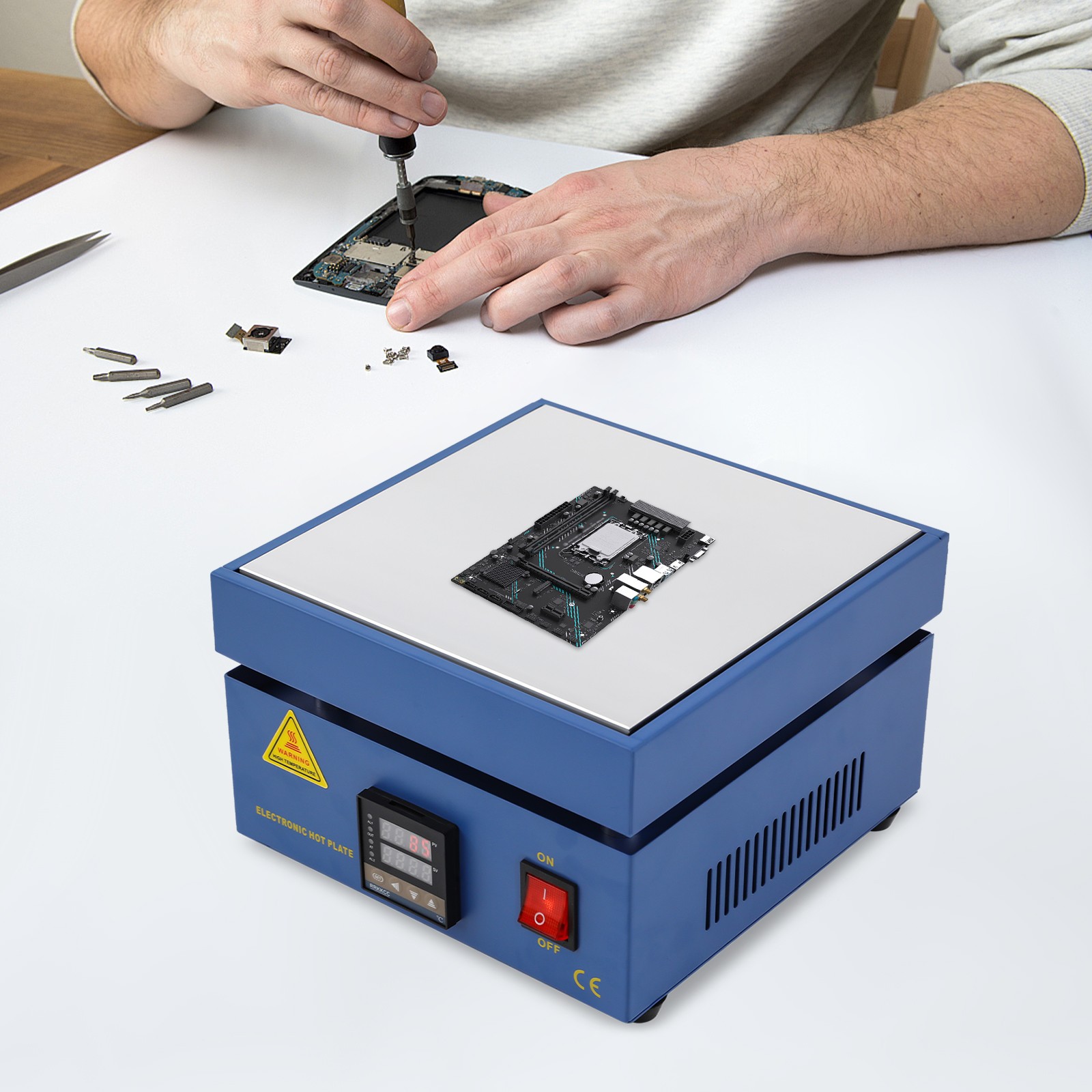 Hot Plate 752°f 850w Electric Soldering With Led Display For Pcb Rework