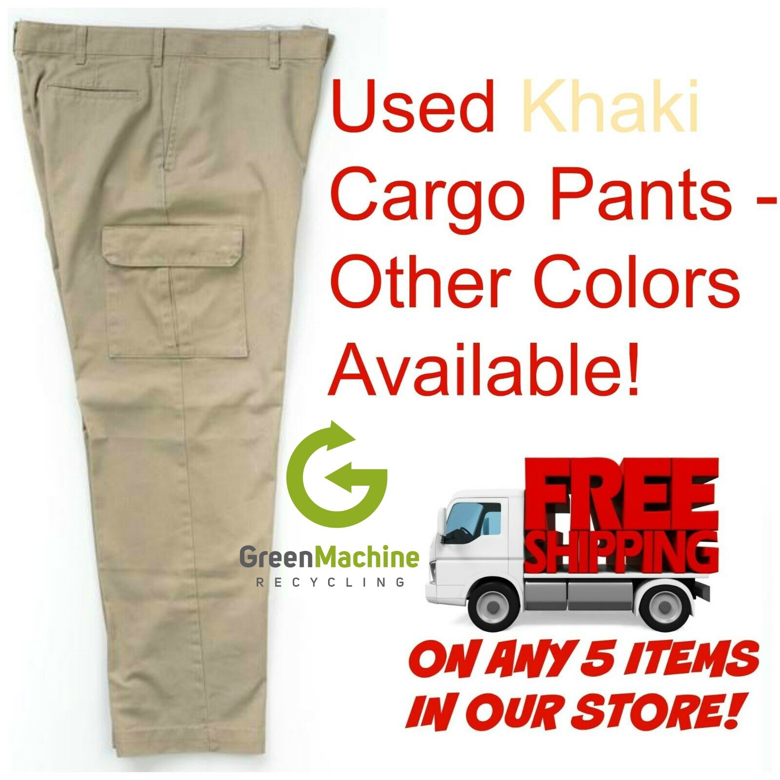 Used Uniform Work Pants Cargo Cintas Redkap Unifirst G&K Dickies others KHAKI