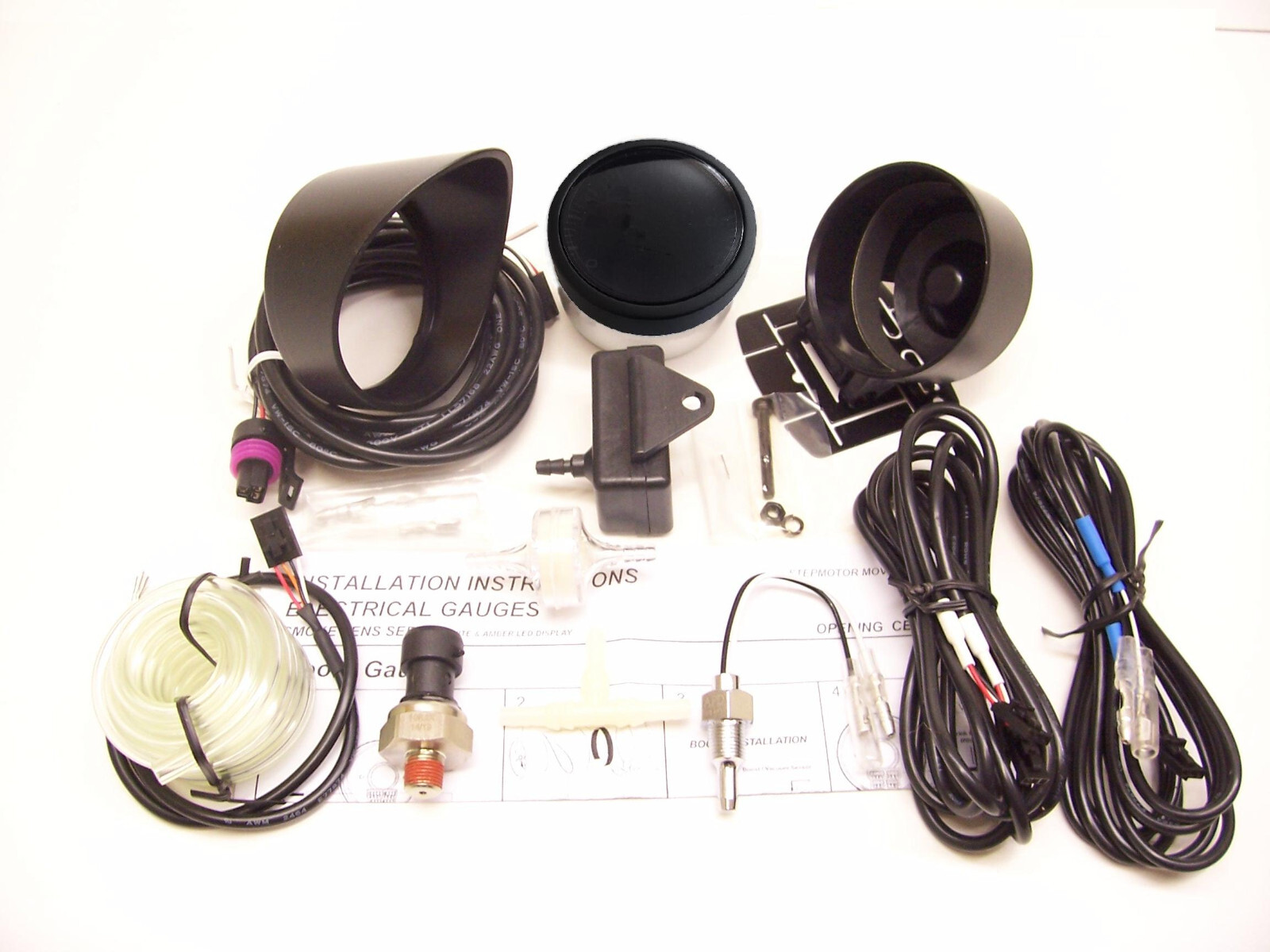 RSR Charge Pressure Display 4 i 1 BLACK Oil Pressure Oil Temperature Boost Gauge 60 Instrument