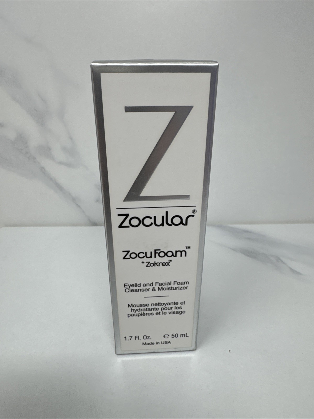 Zocular ZocuFoam Eyelid & Facial Foam Cleanser & Moisturizer Eyelid Scrub 1.7 Oz