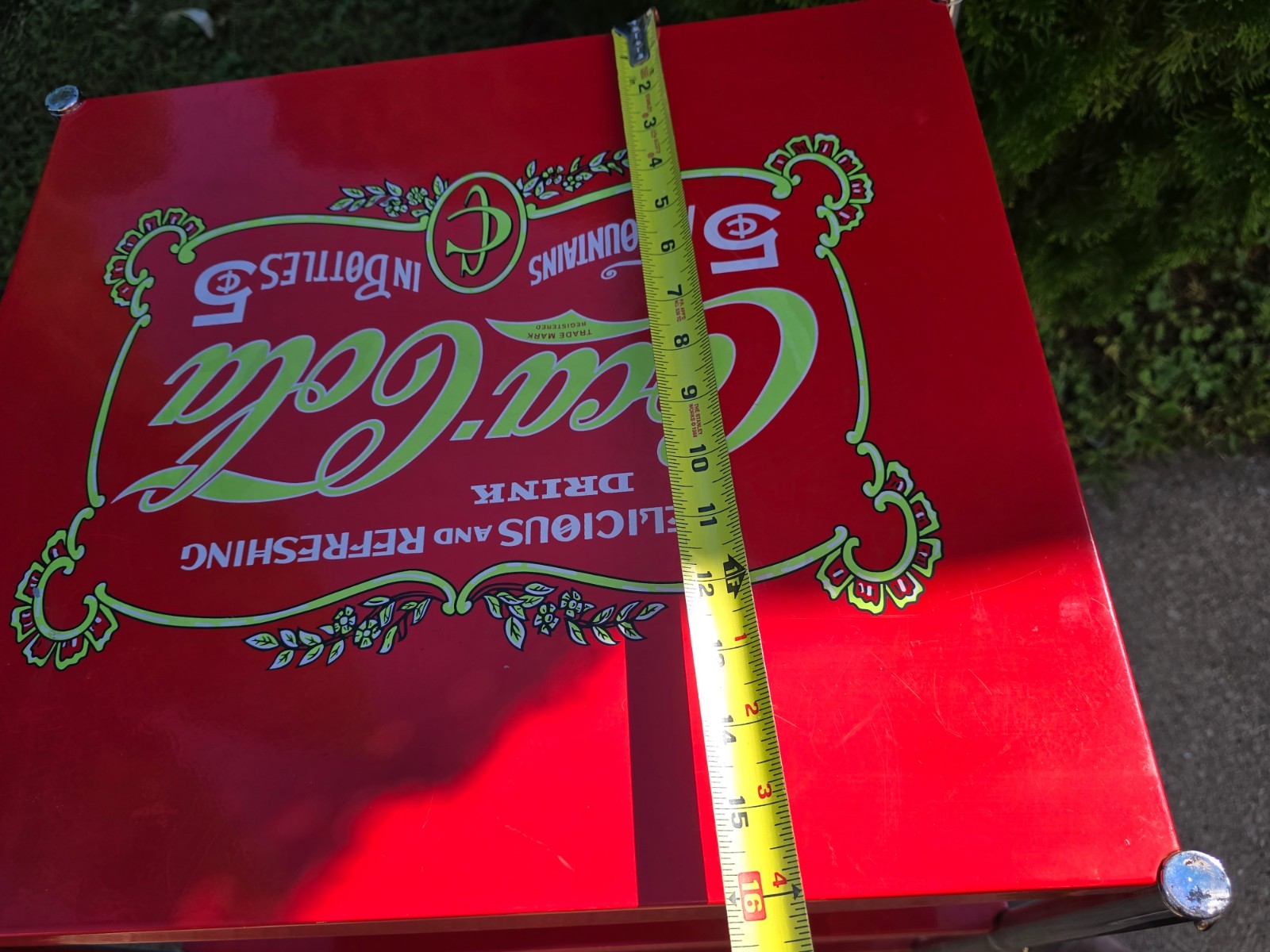 Vintage Metal Display Coca Cola Retro Kitchen Rolling Cart Collectible